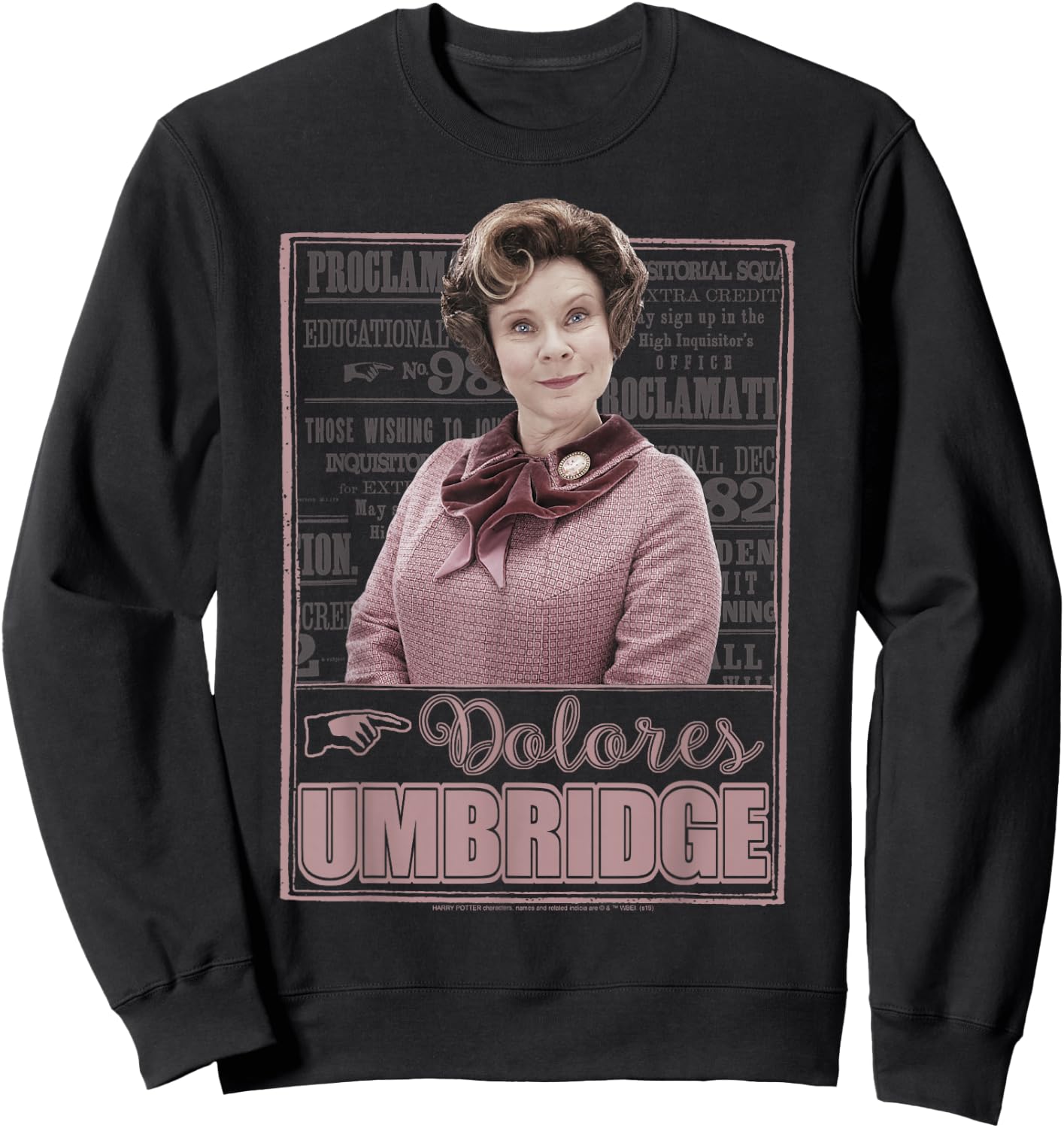Harry Potter Dolores Umbridge Proclamation Portrait Sweatshirt - Sweatshirt | Black