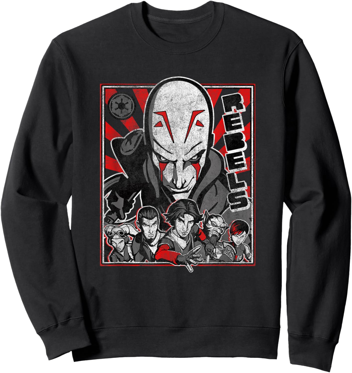 Star Wars Rebels Grand Inquisitor Over Rebels Team Poster Sweatshirt - Sweatshirt | Black