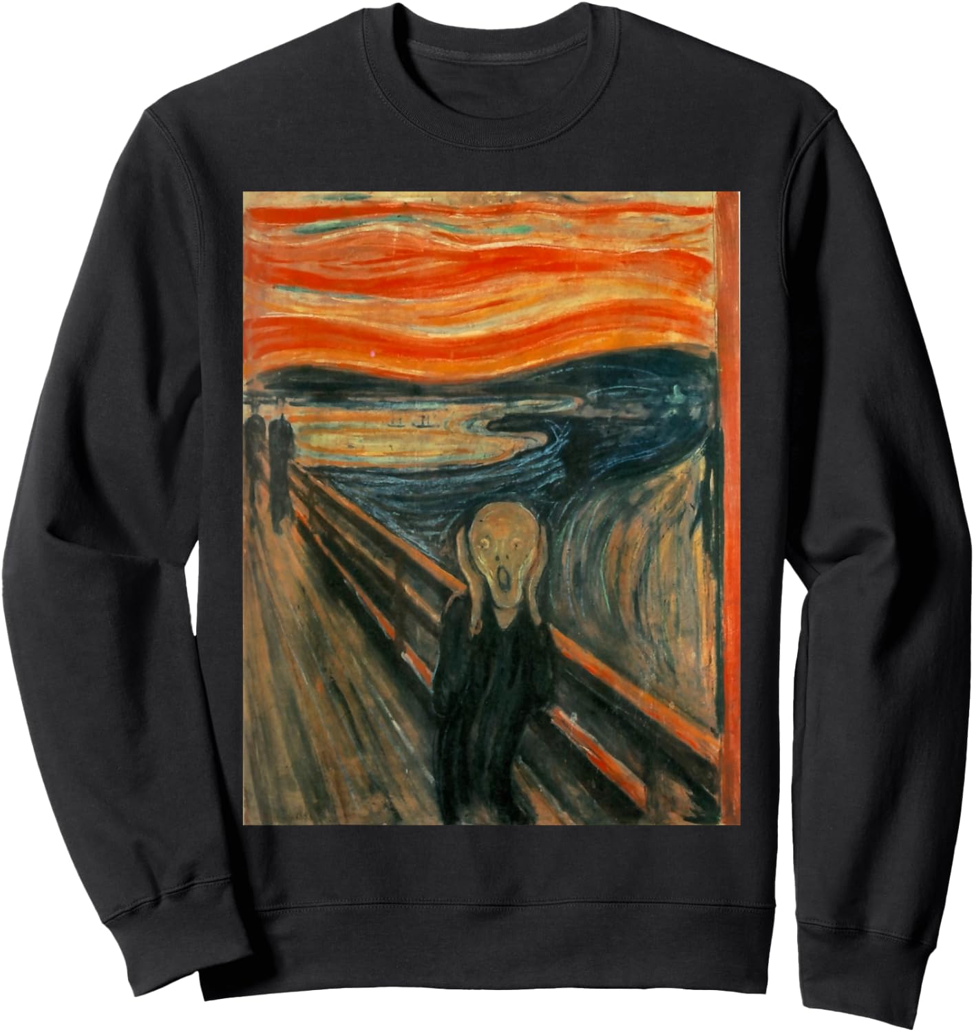 The Scream of Edvard Expressionism Munch Art Sweatshirt - Sweatshirt | Black
