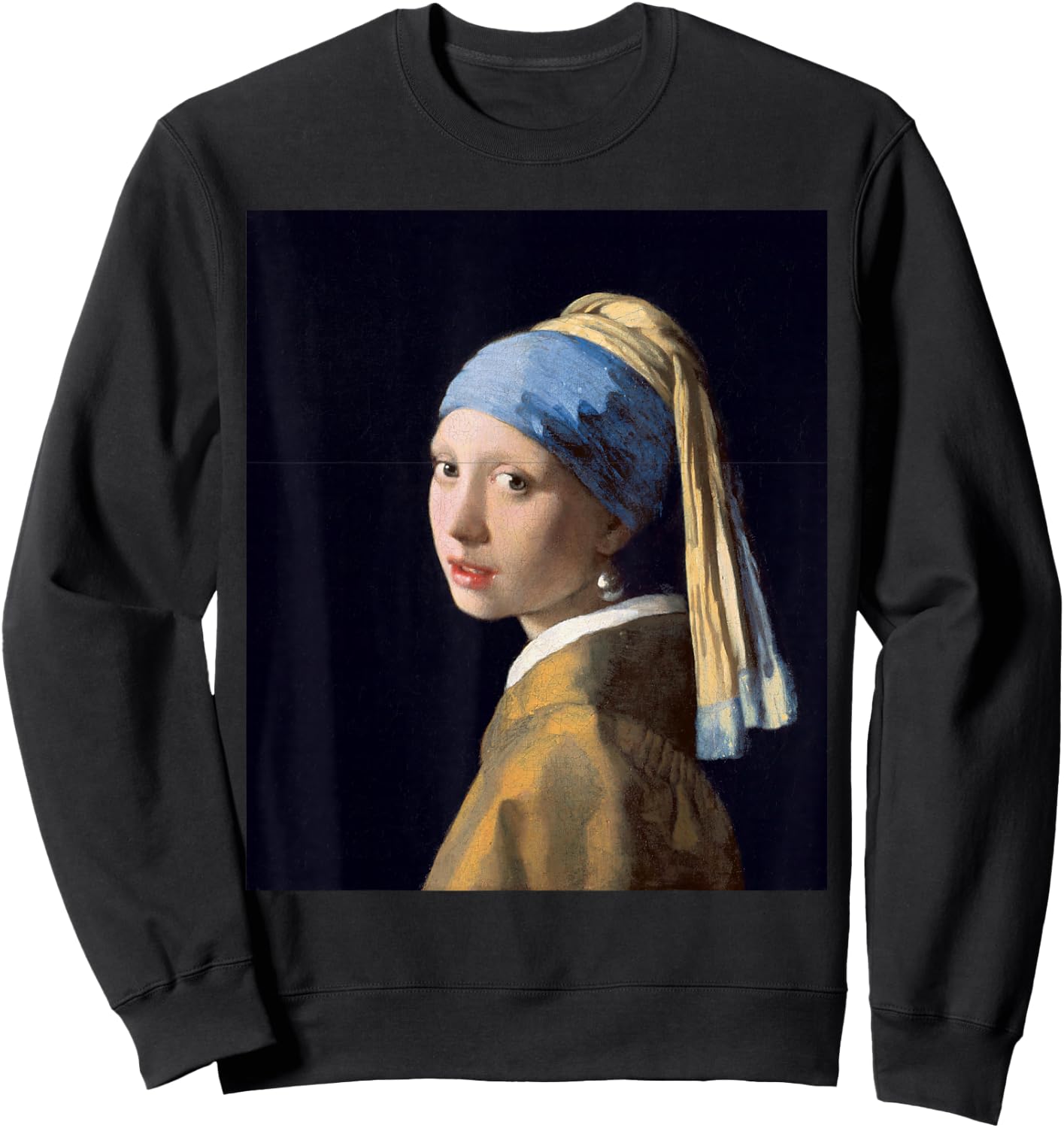 Johannes Vermeer Girl with Pearl Earring Sweatshirt - Sweatshirt | Black