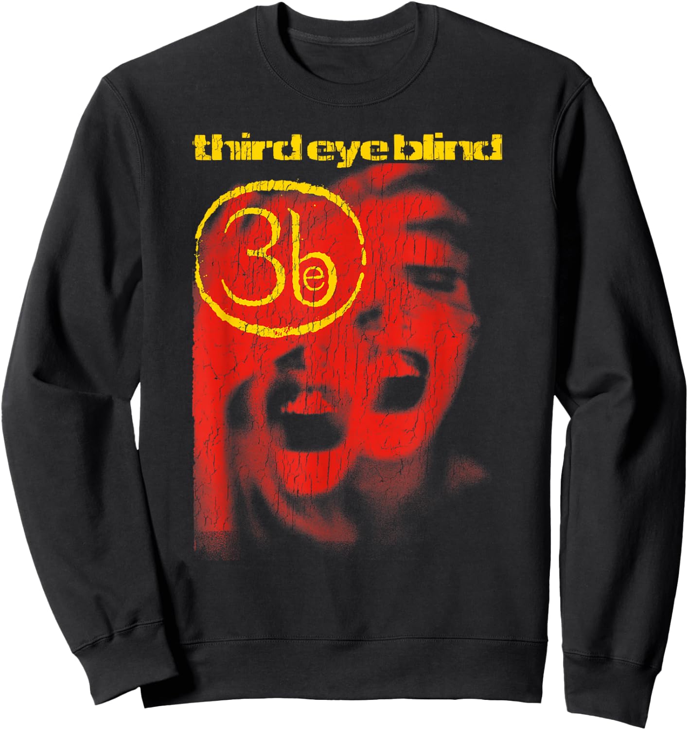Third Eye Blind Self-Titled Vintage Crackle Sweatshirt - Sweatshirt | Black