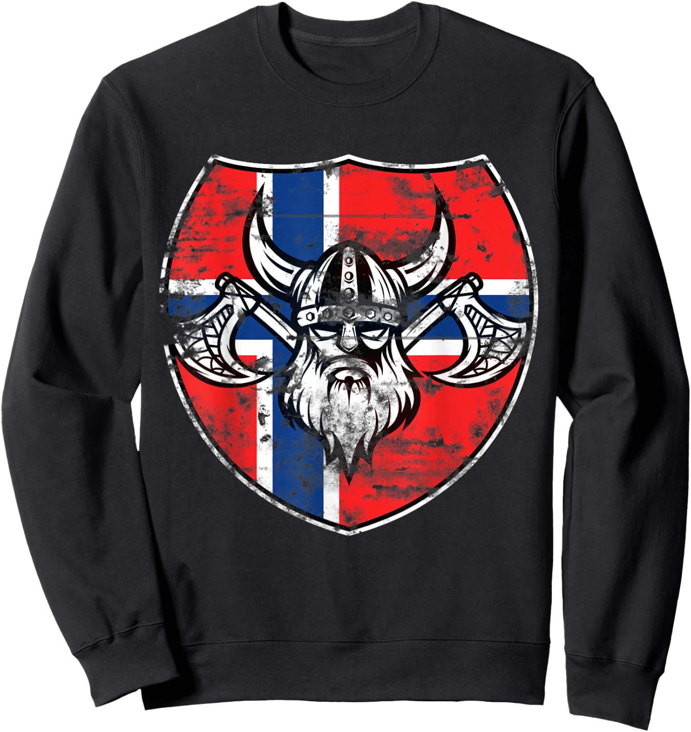 Norway Norwegian Flag Viking Norway Sweatshirt - Sweatshirt | Black