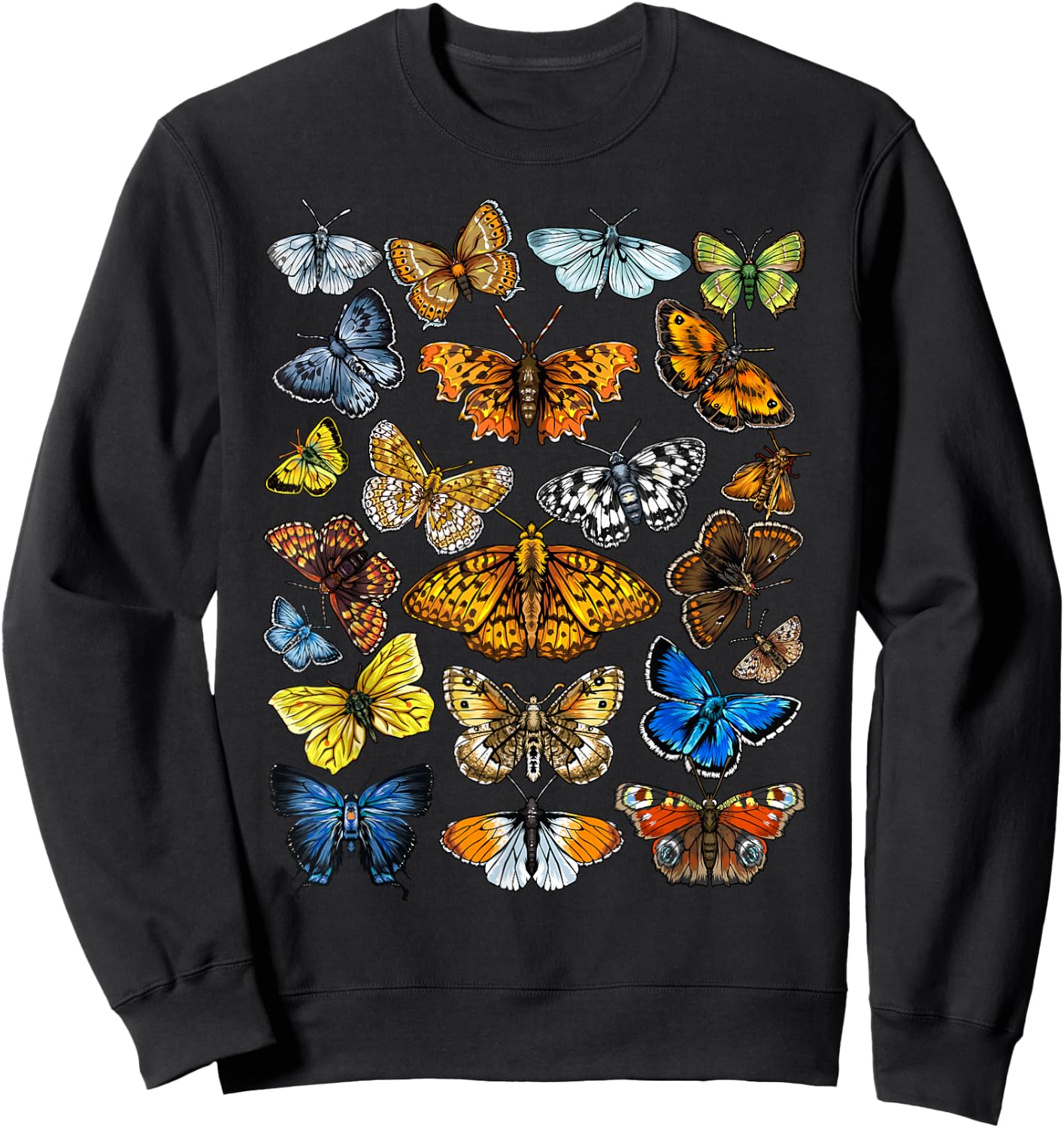 Butterfly Gift Women Kids Butterfly Lover Collection Sweatshirt - Sweatshirt | Black
