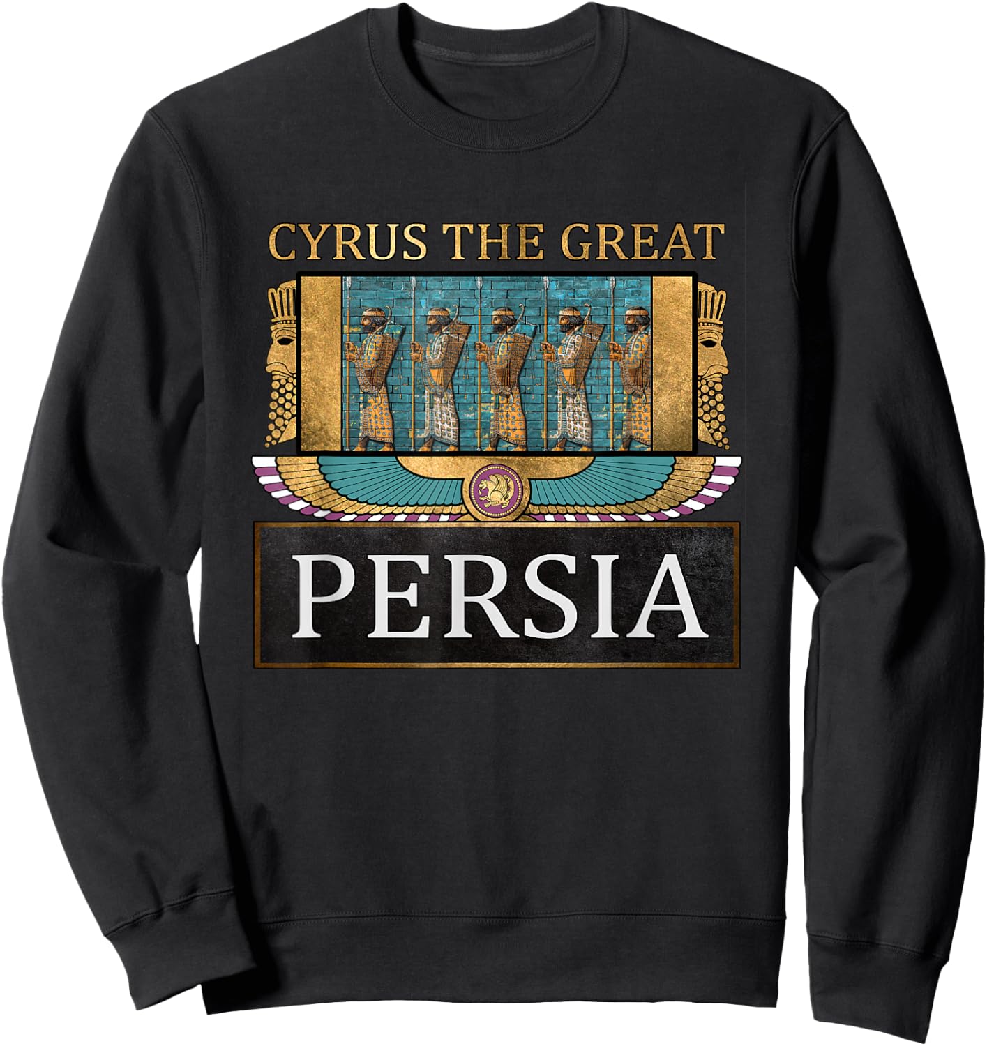 Cyros the Great, Ancient Persia, Achaemenid Sweatshirt - Sweatshirt | Black