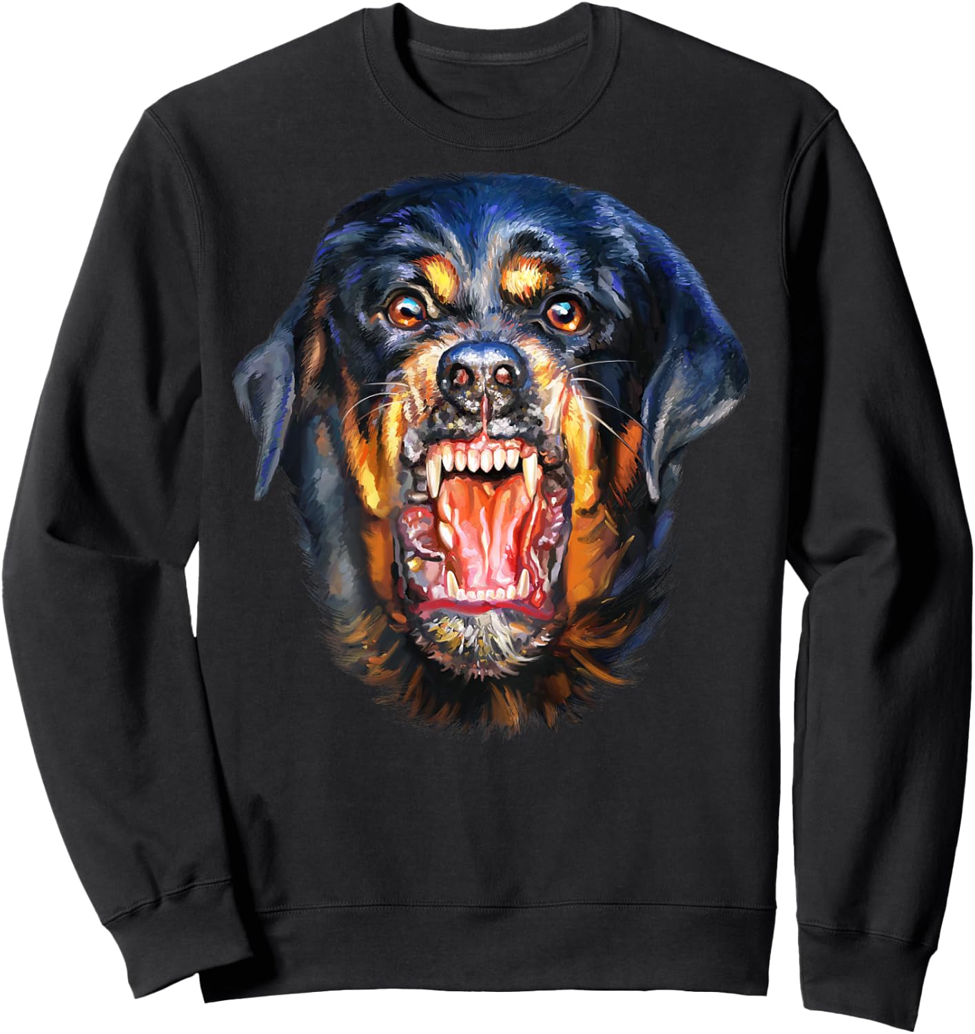 Ferocious Rottweiler Dog Sweatshirt - Sweatshirt | Black