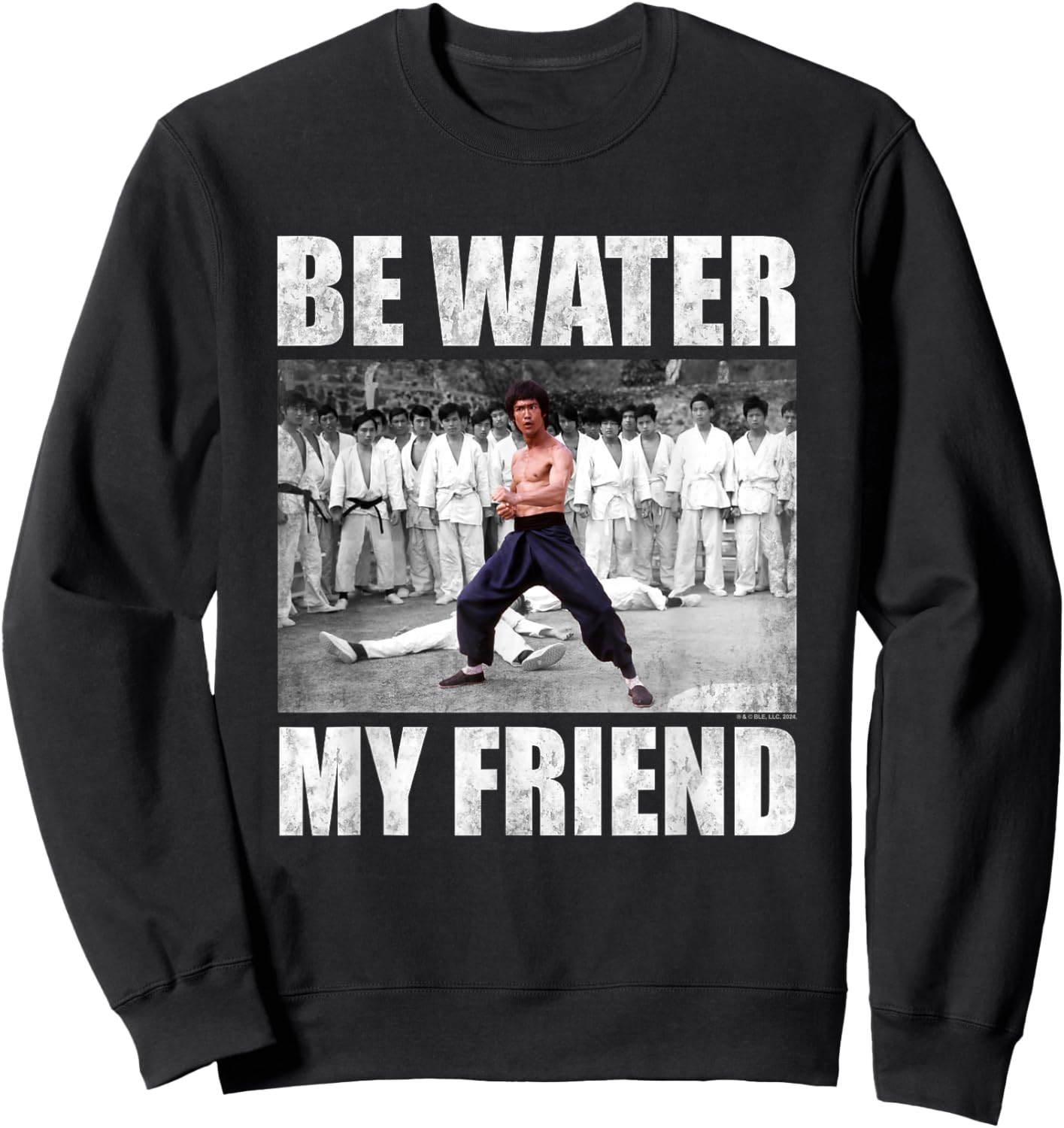 Bruce Lee Be Water My Friend Enter The Dragon Scene Sweatshirt - Sweatshirt | Black