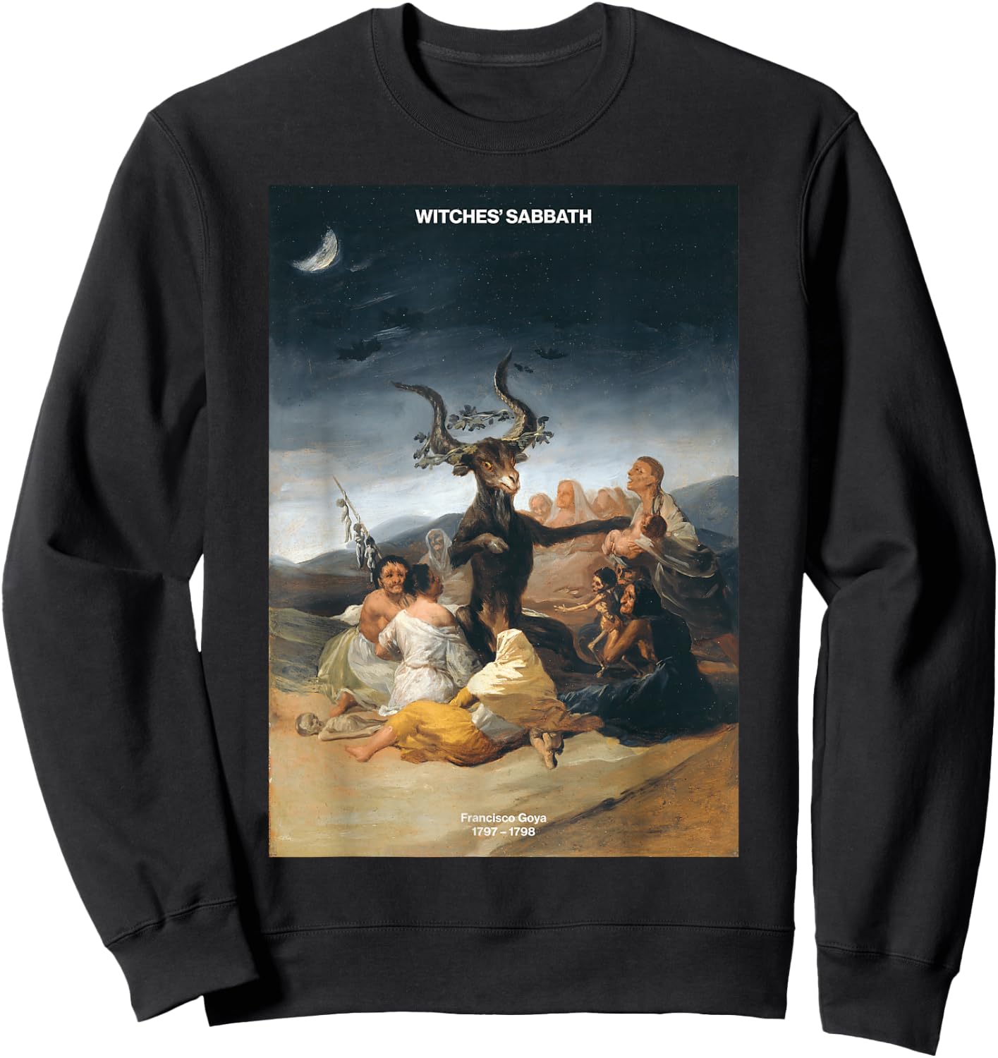 Fine Arts Bottega Witches h Sabbath – Francisco Goya Black Small Sweatshirt - Sweatshirt | Black