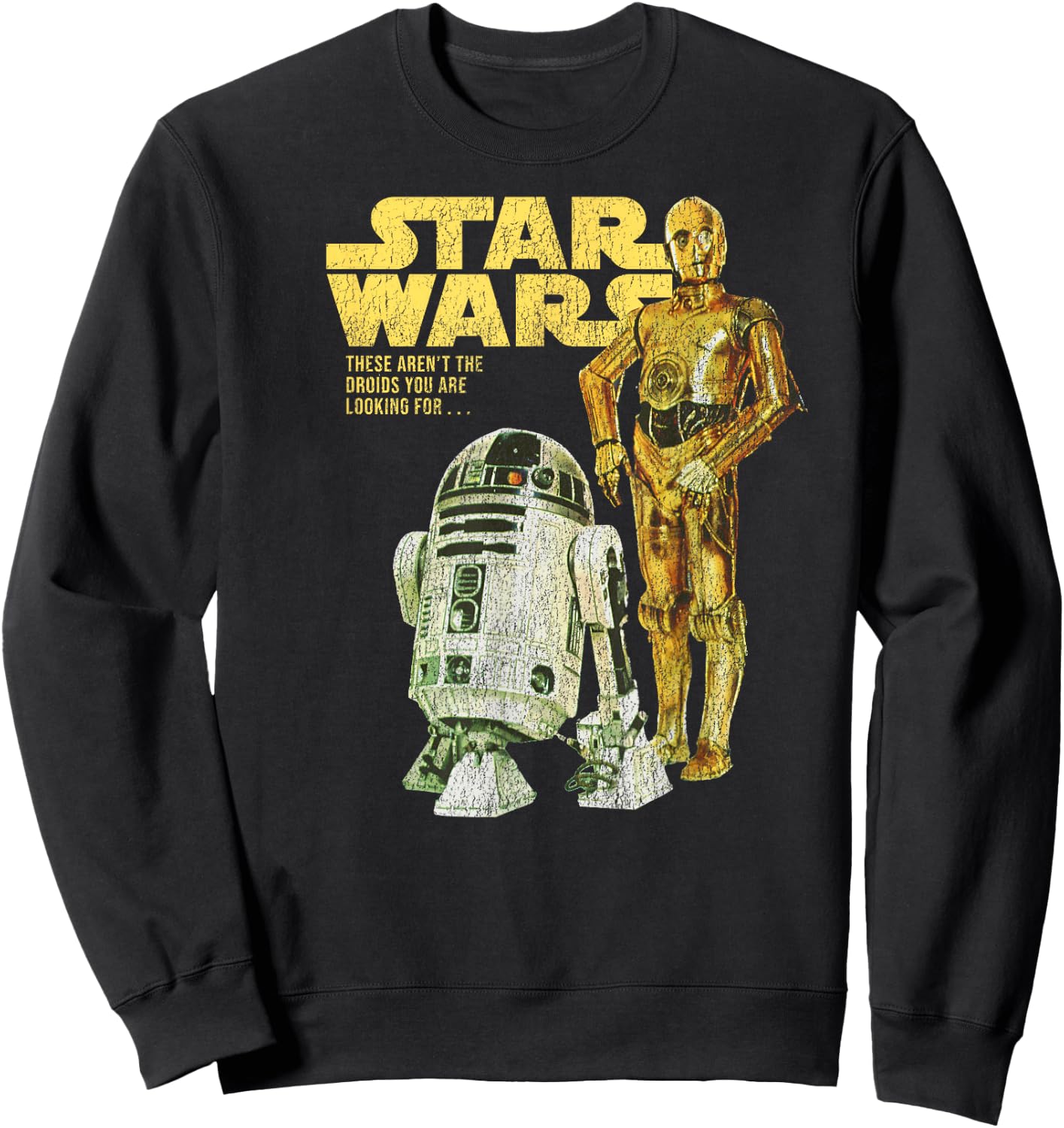 Star Wars R2-D2 & C-3PO Logo Portrait Sweatshirt - Sweatshirt | Black