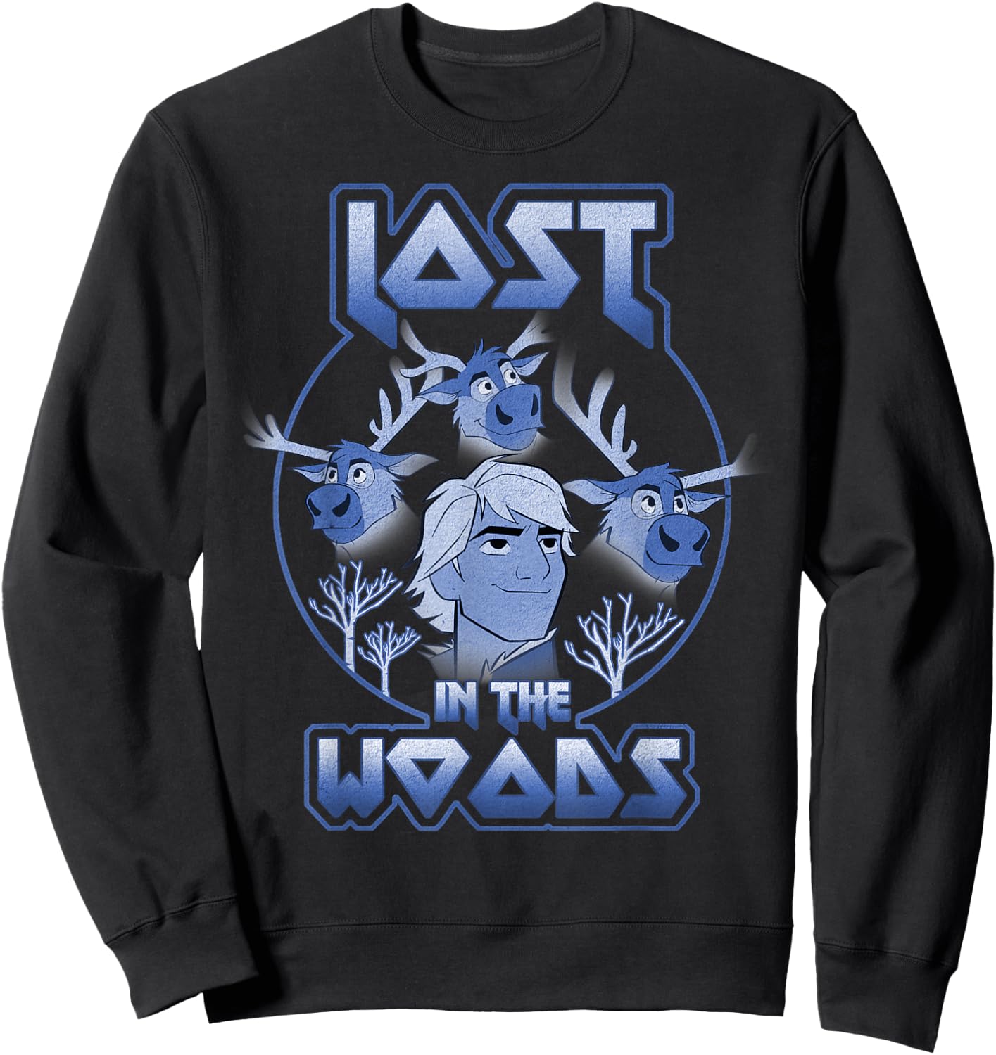 Disney Frozen 2 Kristoff & Sven Lost in The Woods Sweatshirt - Sweatshirt | Black