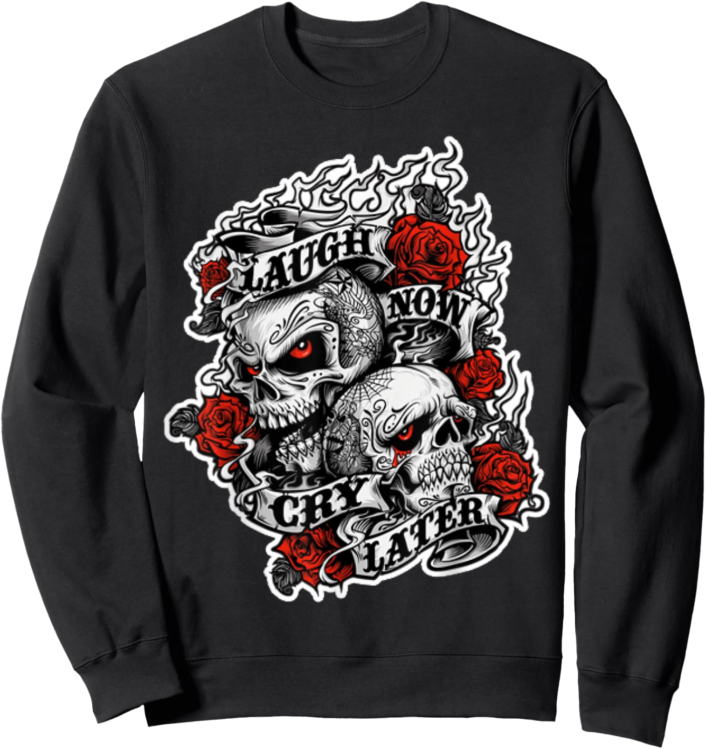 Laugh Now - Cry Later - Wild Biker Sweatshirt - Sweatshirt | Black