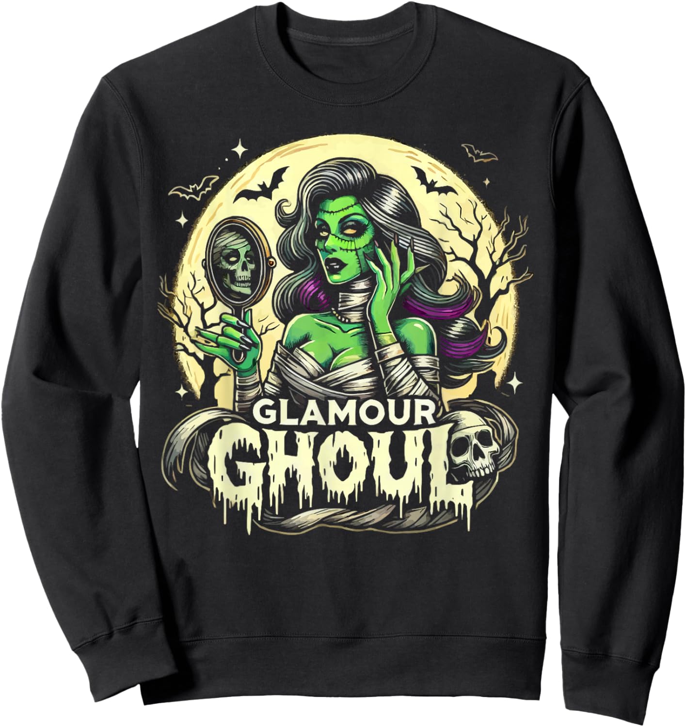 Halloween Ghoul Lover Spooky Ghost Scary Trick Or Treat Sweatshirt - Sweatshirt | Black