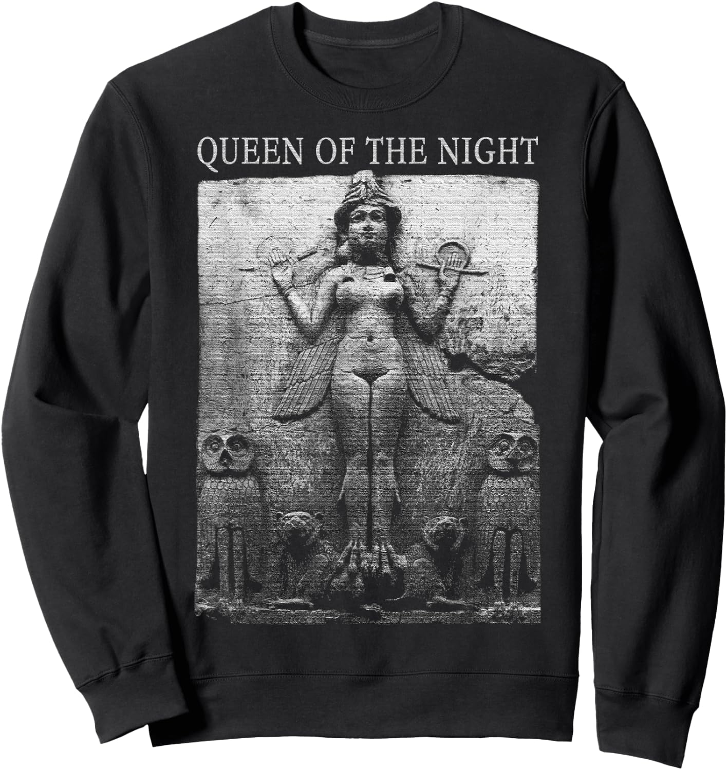 Lilith Inanna Queen of the Night Ishtar Ereshkigal Sumerian Sweatshirt - Sweatshirt | Black