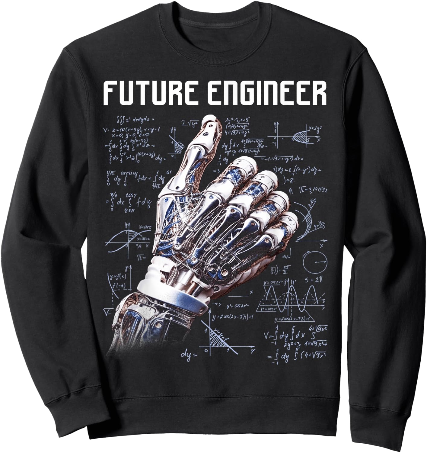 Future Engineer Costume Robot Robotics Adults & Kids Sweatshirt - Sweatshirt | Black