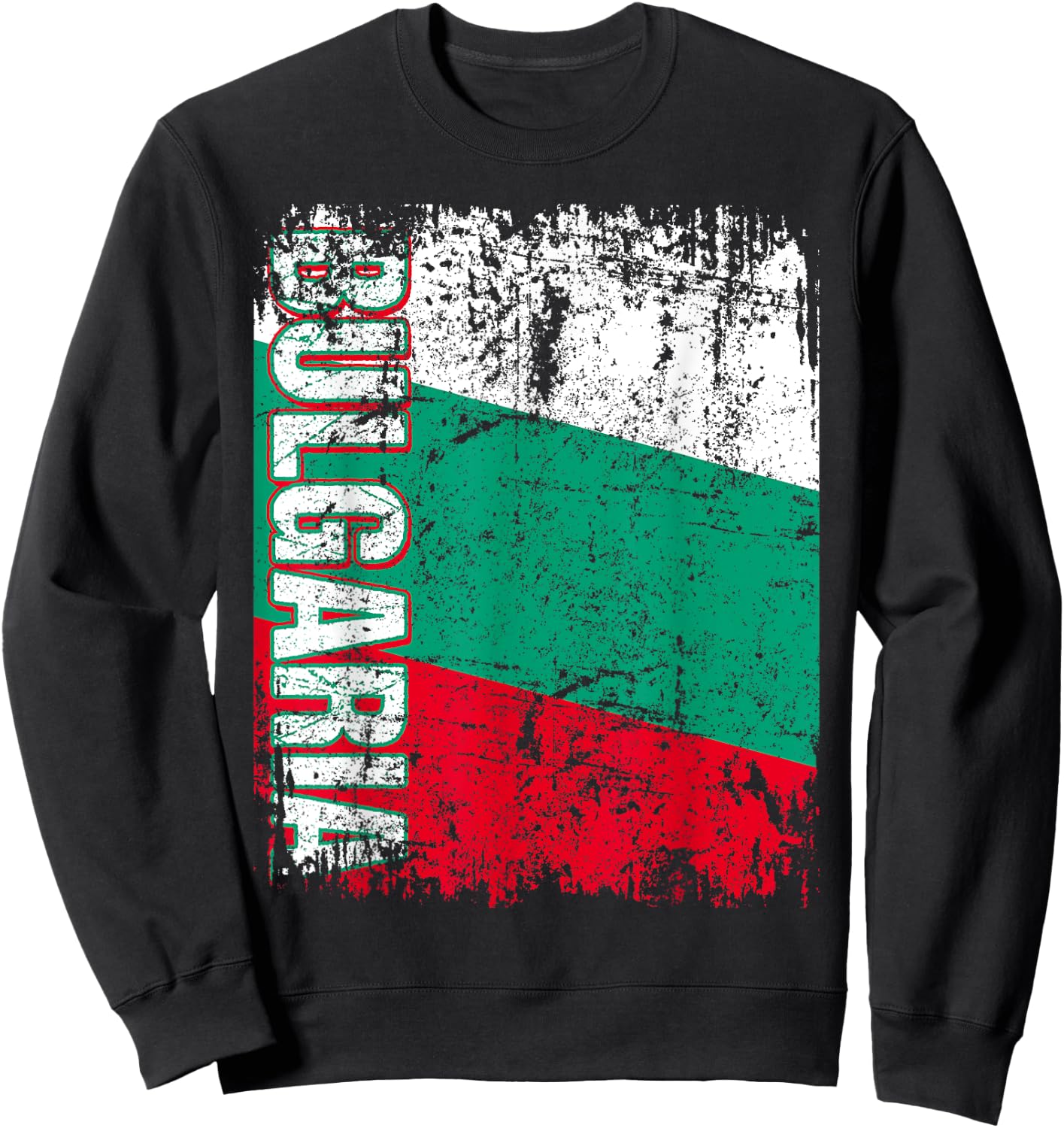 BULGARIA Flag Vintage Distressed BULGARIA Sweatshirt - Sweatshirt | Black