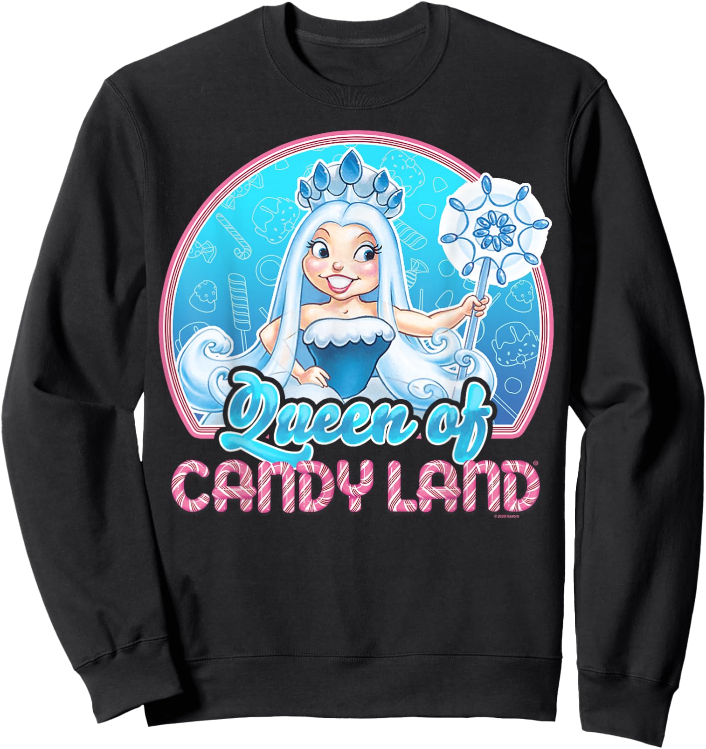Candy Land Queen of Candy Land Portrait Small Sweatshirt - Sweatshirt | Black