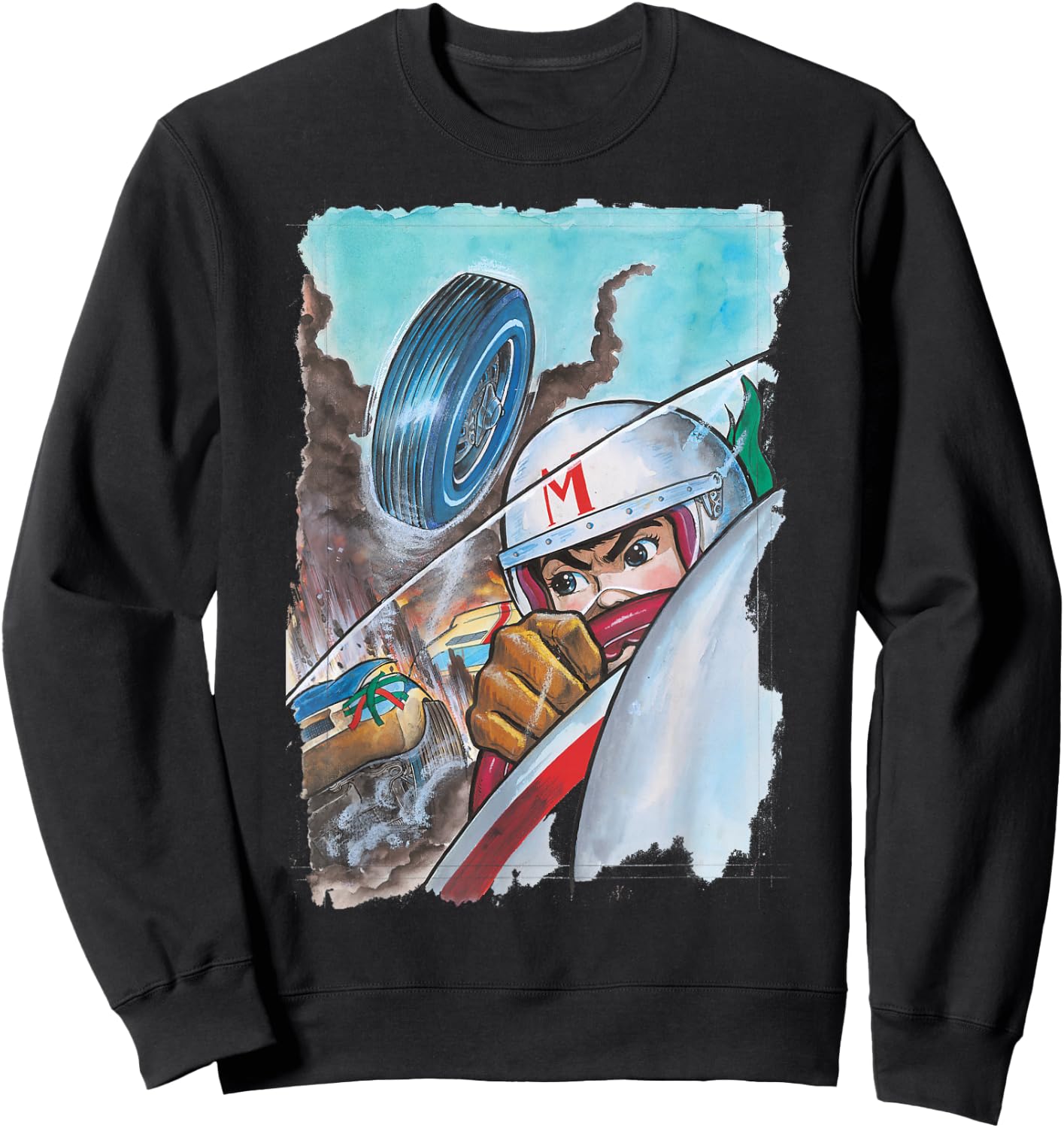 Manga Speed Racer Crash Sweatshirt - Sweatshirt | Black