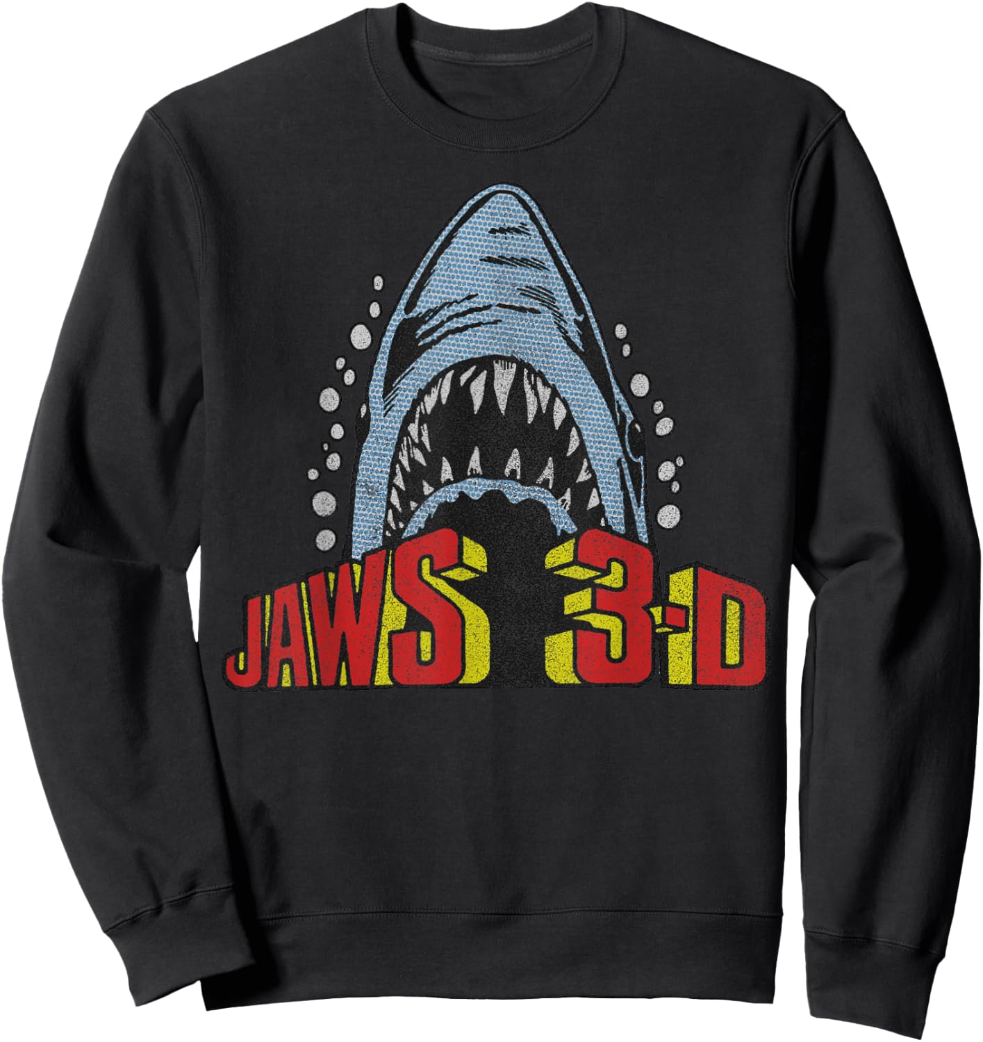 Jaws Retro 3D Poster Sweatshirt - Sweatshirt | Black