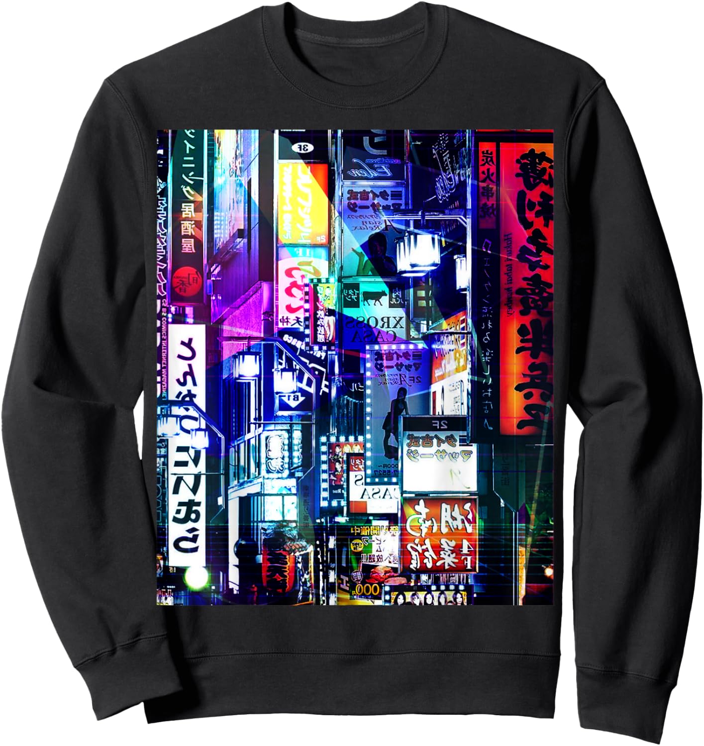 Shibuya Tokyo night Japan trip Sweatshirt - Sweatshirt | Black