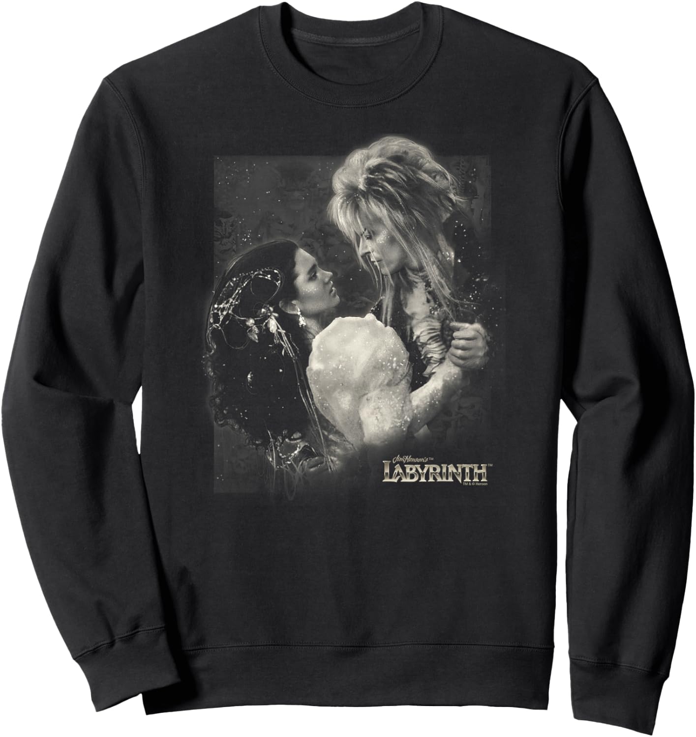 Labyrinth Official Licensed - Adult, -Adults, -Kids, Female - Black - Short Sleeve - - Slim Fit - Modern - Dance - Fantasy - Small Sweatshirt - Sweatshirt | Black
