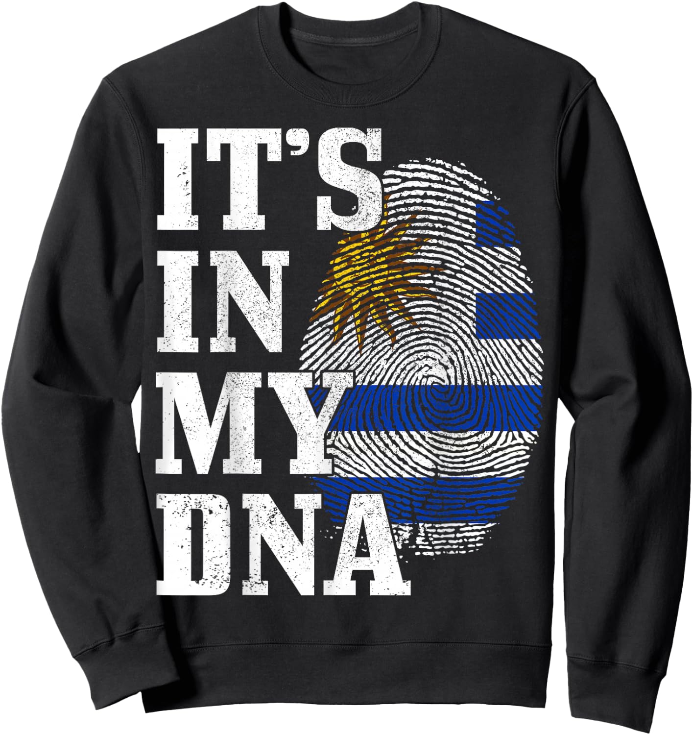 Uruguay It's In My DNA Uruguay Flag Sweatshirt - Sweatshirt | Black