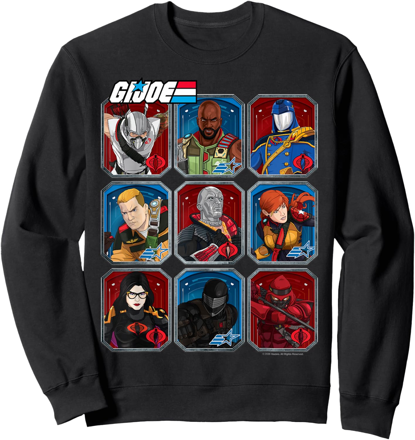 G.I. Joe Group Shot Trading Cards Box Up Sweatshirt - Sweatshirt | Black