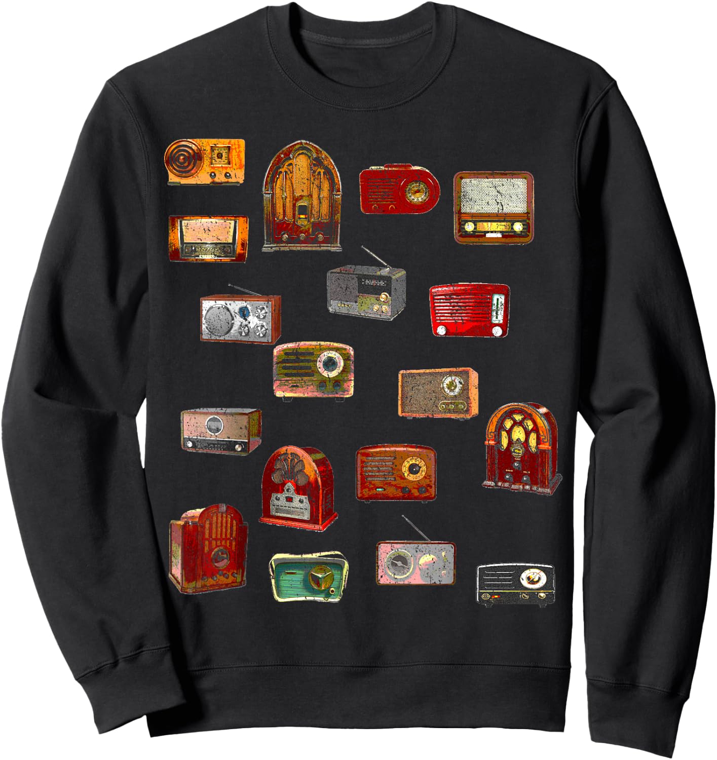 Funny Sheldon Nerdy Vintage Retro Antique Radio Geek Gift Sweatshirt - Sweatshirt | Black