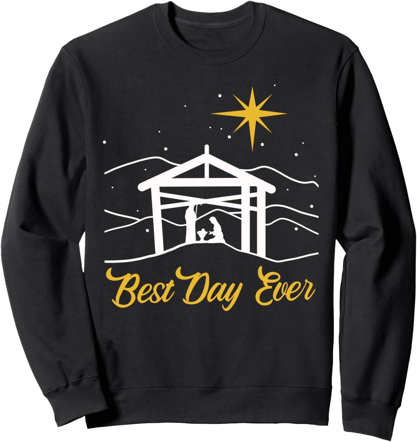 True Story Christmas Jesus Nativity gift, Christian gift Sweatshirt - Sweatshirt | Black