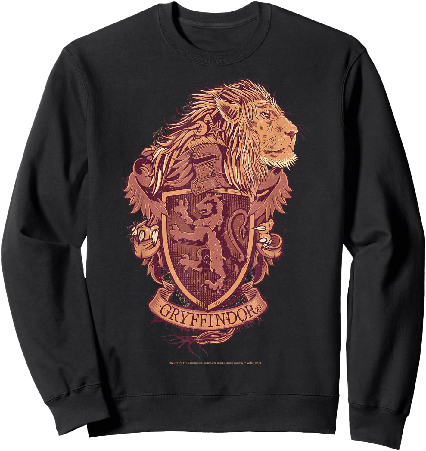 Harry Potter Gryffindor Detailed Crest Sweatshirt - Sweatshirt | Black