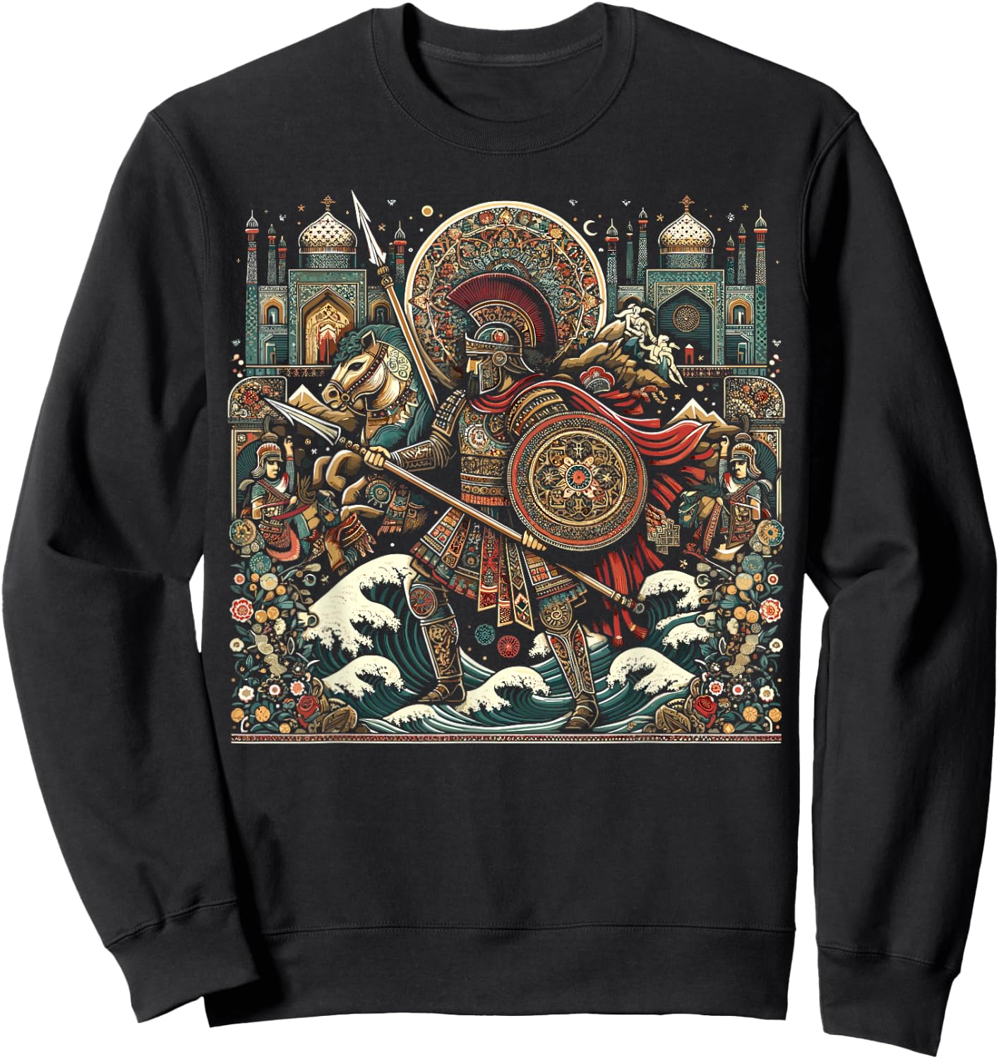 Persian Immortal Achaemenid Empire Persian Warrior Sweatshirt - Sweatshirt | Black