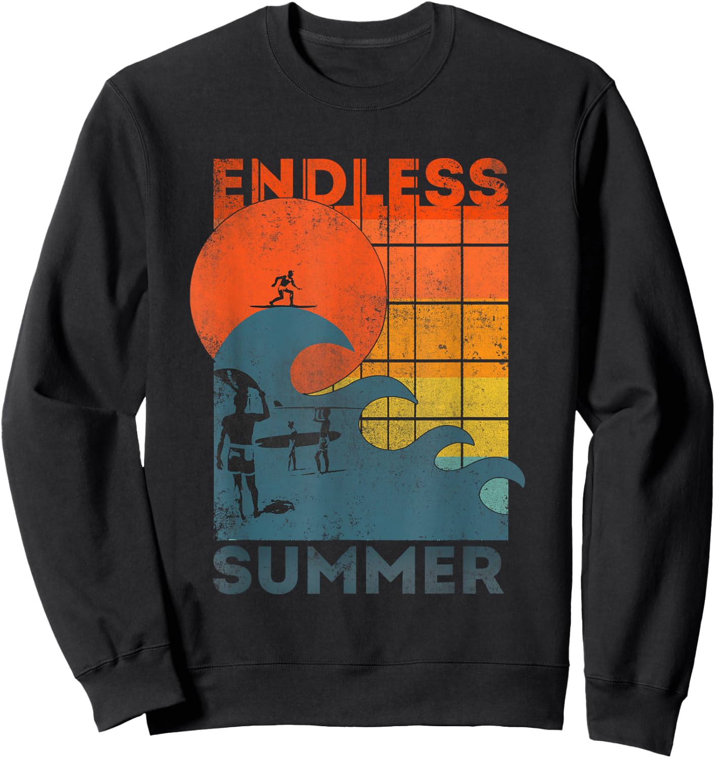 Endless Summer Waves Women Sweatshirt - Sweatshirt | Black