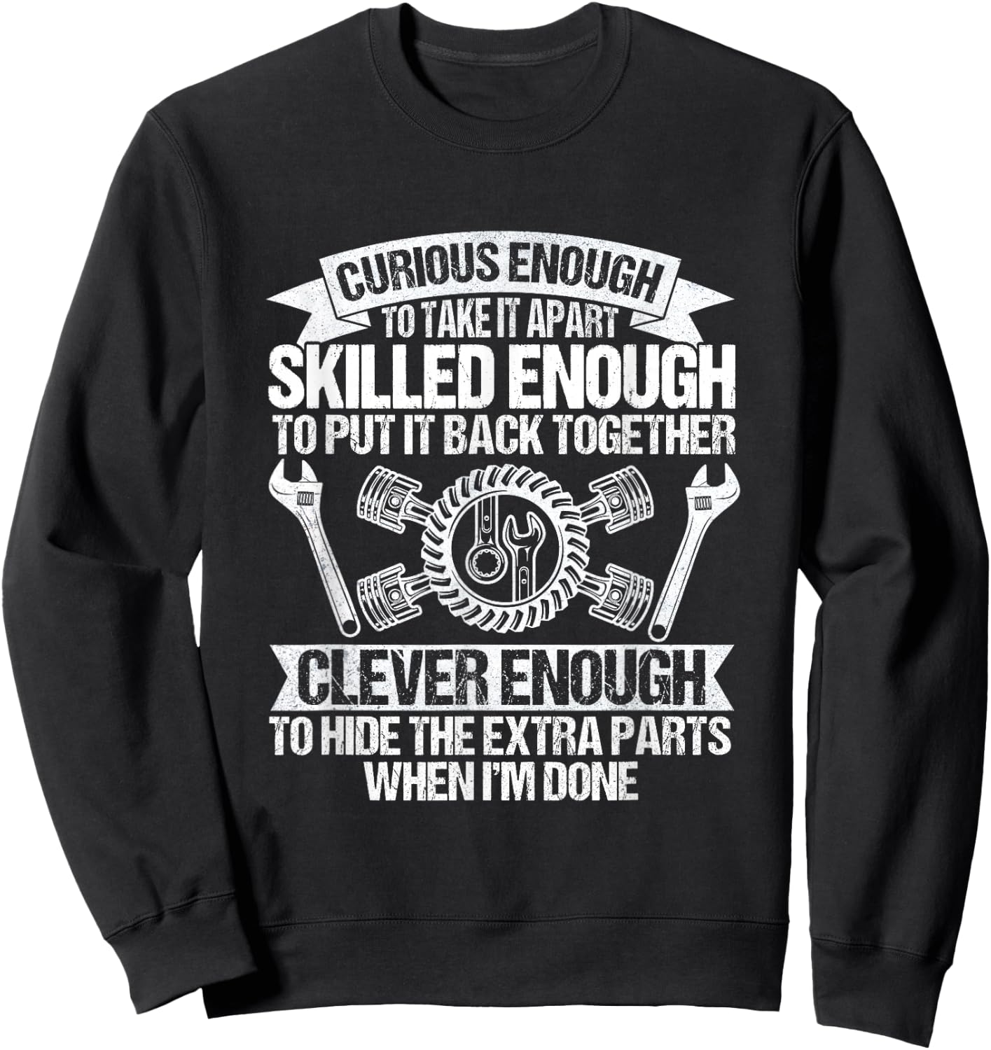 Cute Mechanic Boys Motorcycle Auto Mechanic Garage Sweatshirt - Sweatshirt | Black