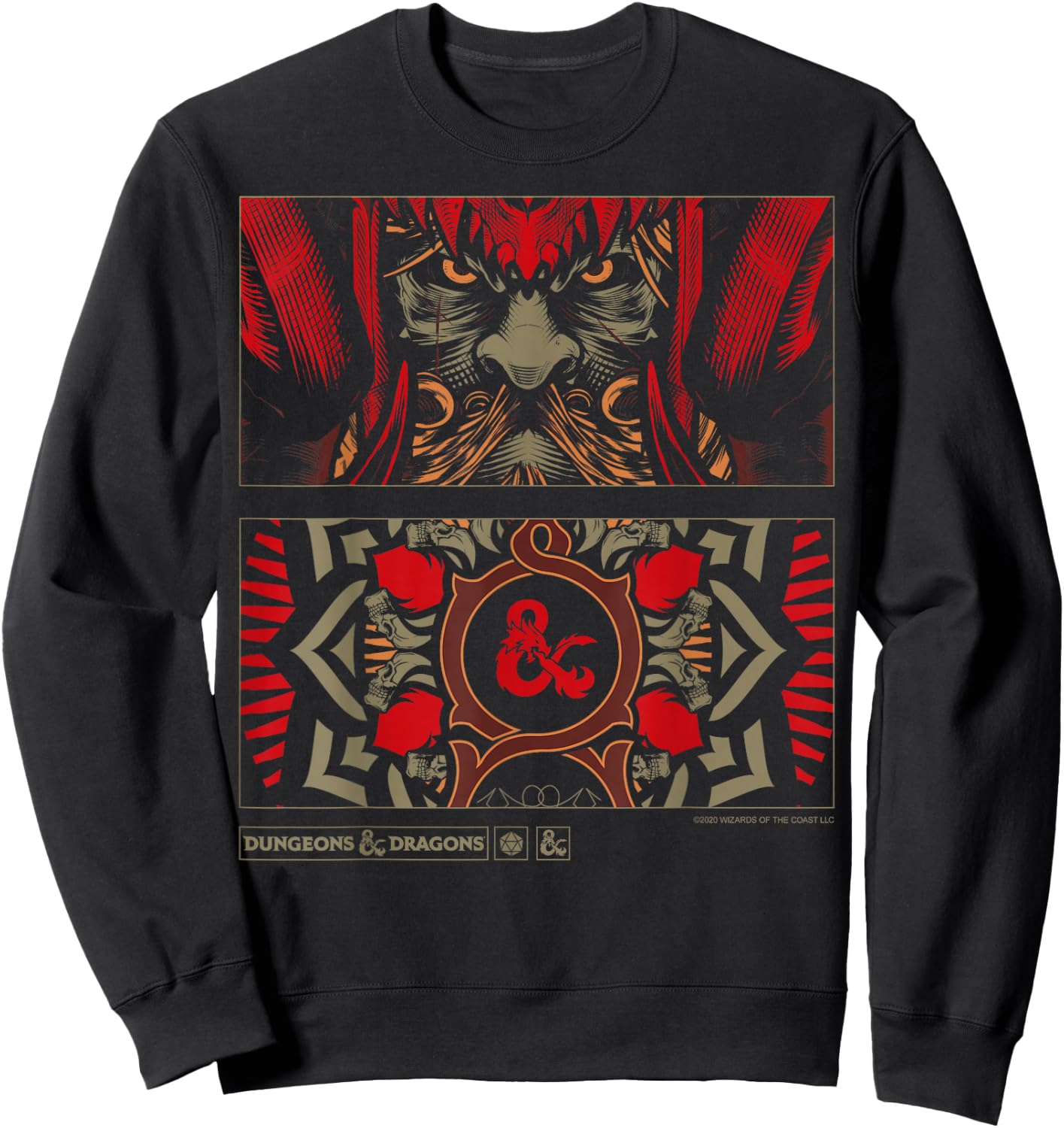 Dungeons & Dragons Handbook Cover Art Panels Sweatshirt - Sweatshirt | Black