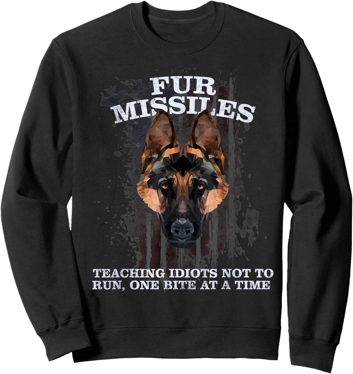 Fur missle, k9 handler, police shepherd american apparel Sweatshirt - Sweatshirt | Black