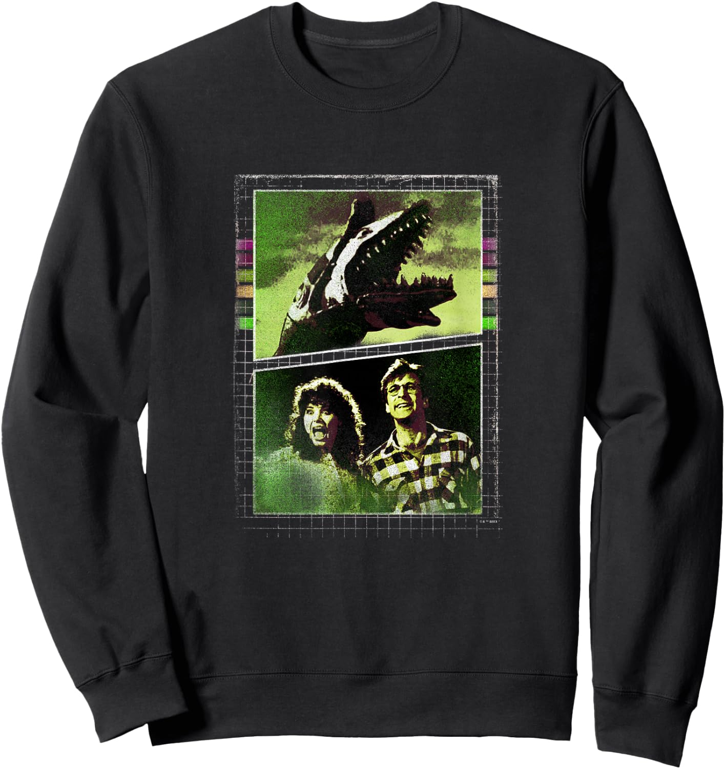 Beetlejuice Vintage Retro Sandworm Adam & Barbara Panels Sweatshirt - Sweatshirt | Black