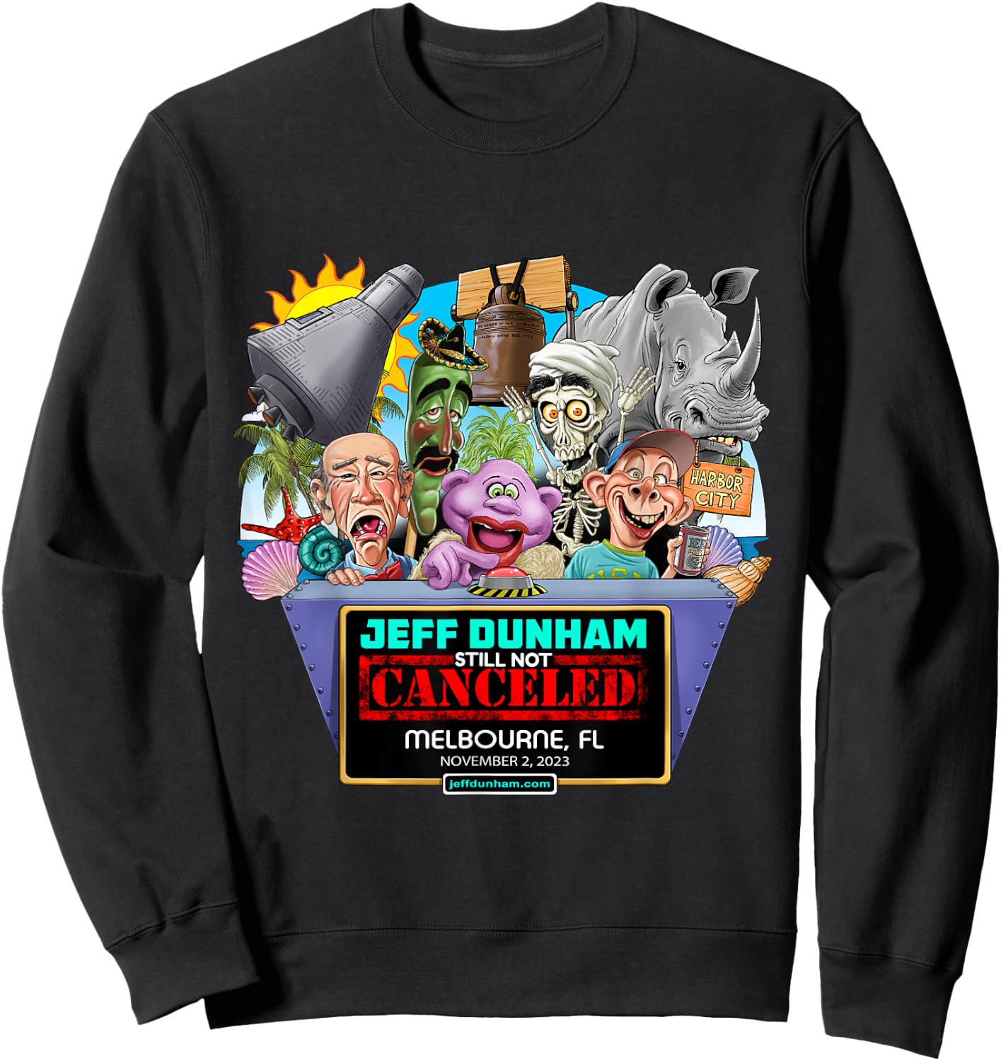 Jeff Dunham Melbourne, FL (2023) Sweatshirt - Sweatshirt | Black