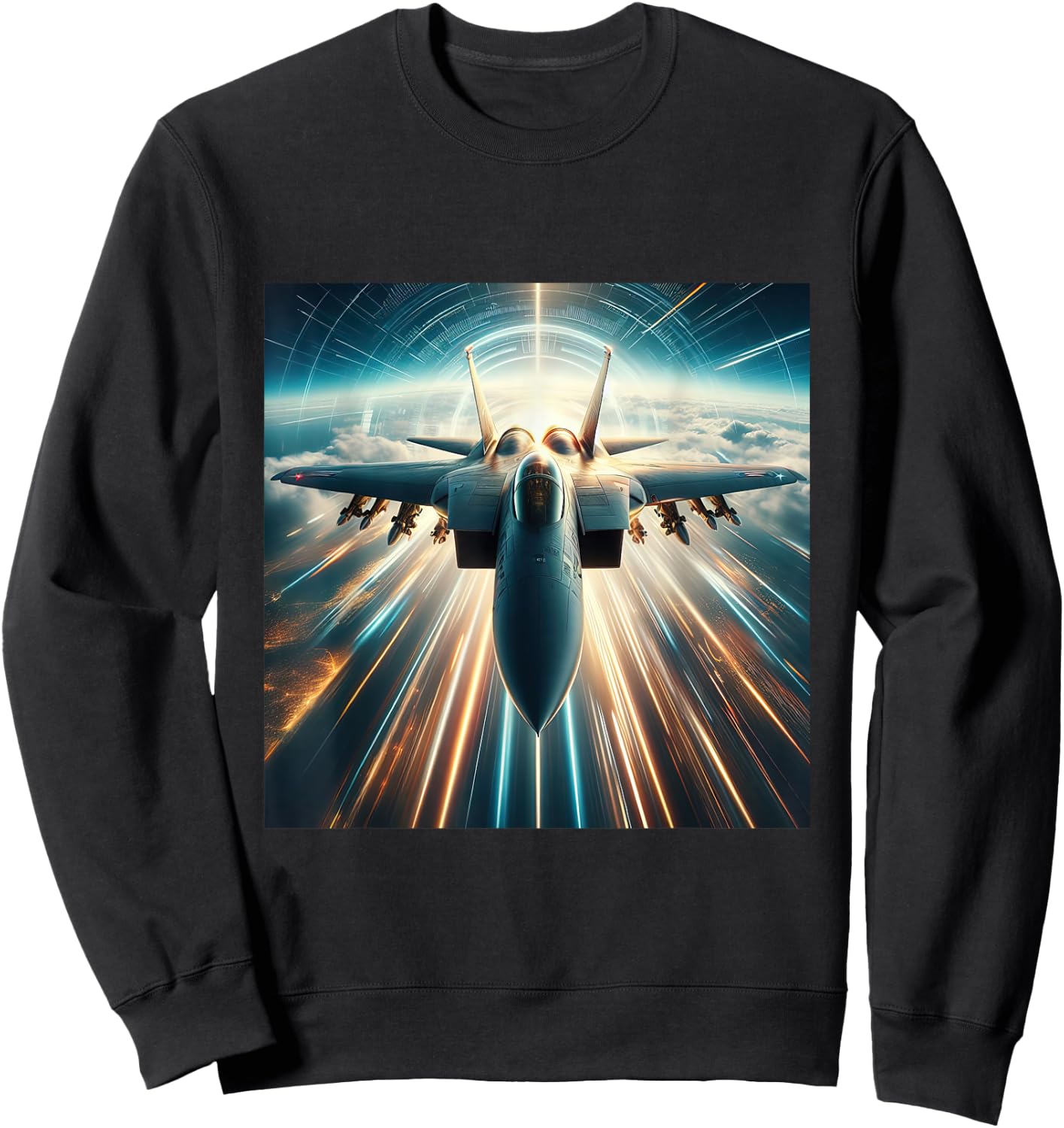 F14 Tomcat Navy Fighter Jet Naval Strike Fighter Women Girls Kids Sweatshirt - Sweatshirt | Black
