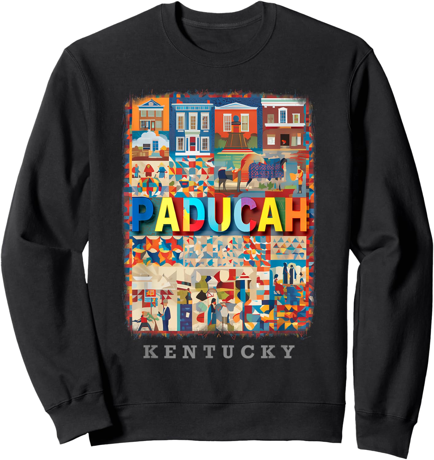 Paducah Kentucky KY Quilt City SD824 Sweatshirt - Sweatshirt | Black
