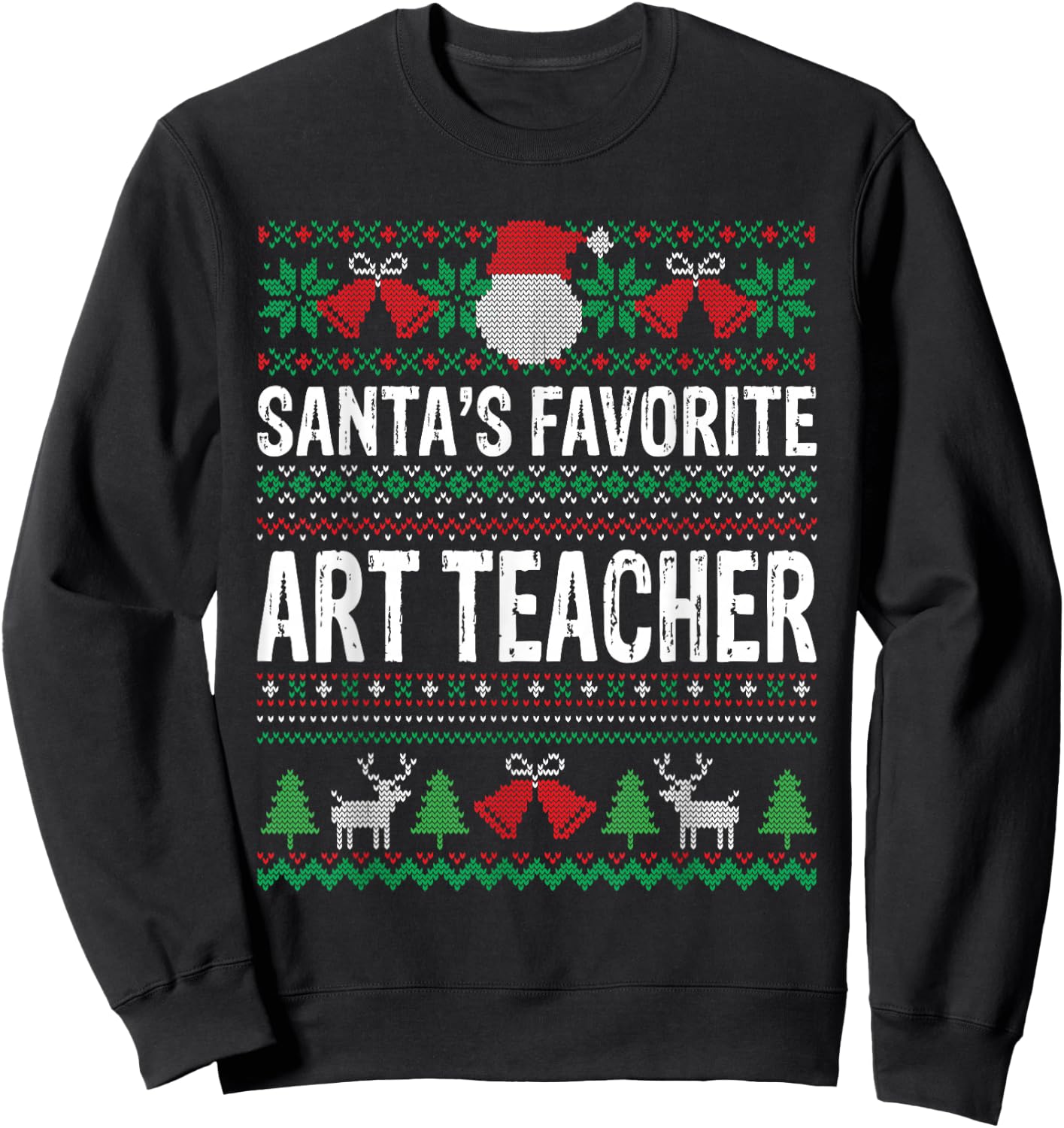 Art Teacher Christmas - Santa's Favorite Art Teacher Sweatshirt - Sweatshirt | Black
