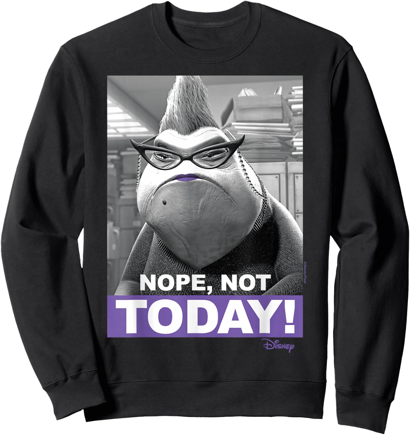 Monsters Inc - Roz Nope Today Sweatshirt - Sweatshirt | Black