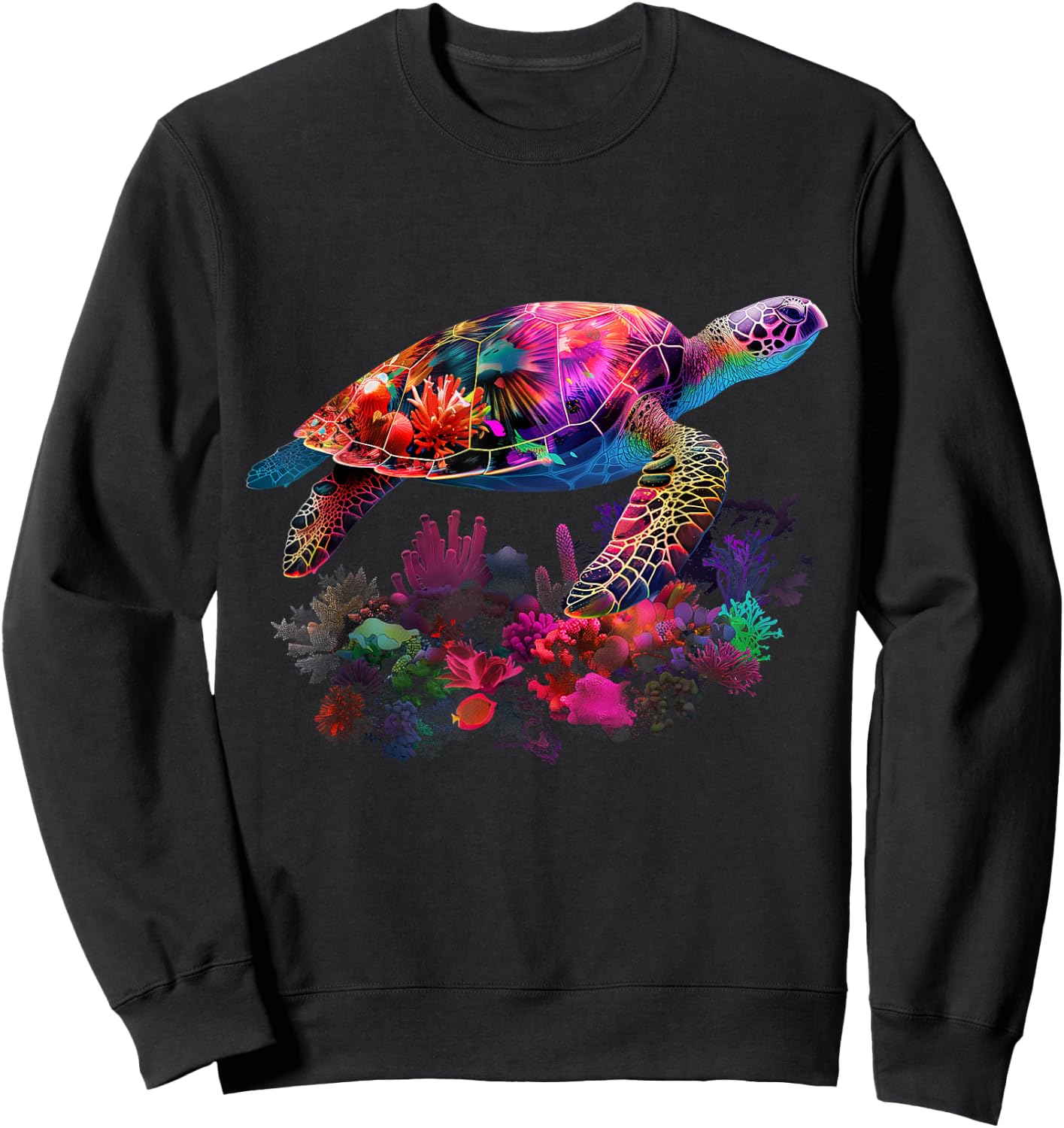 Sea Turtle Hawaiian Surfer Diving Diver Sweatshirt - Sweatshirt | Black