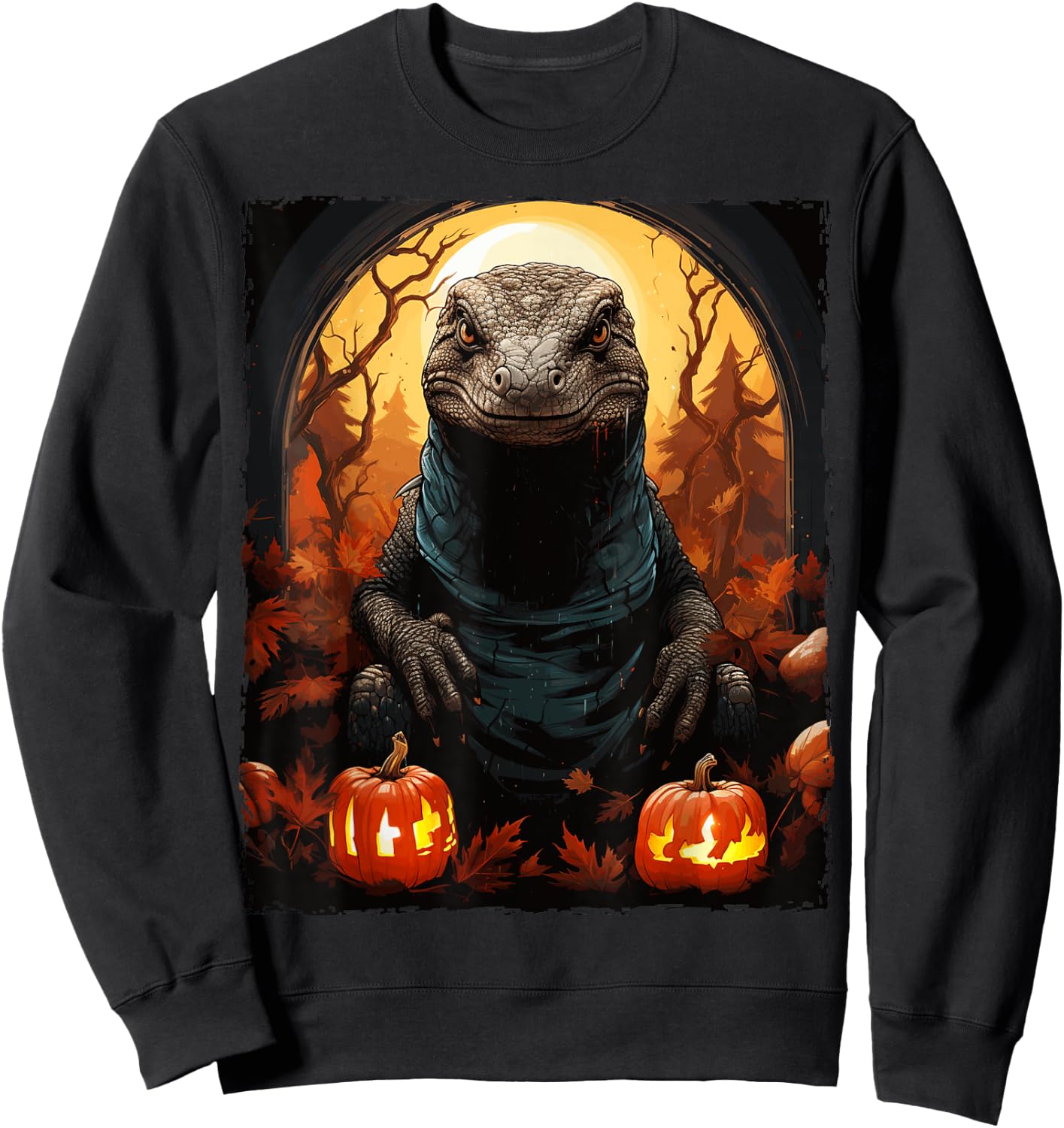 Komodo Dragon Halloween Sweatshirt - Sweatshirt | Black