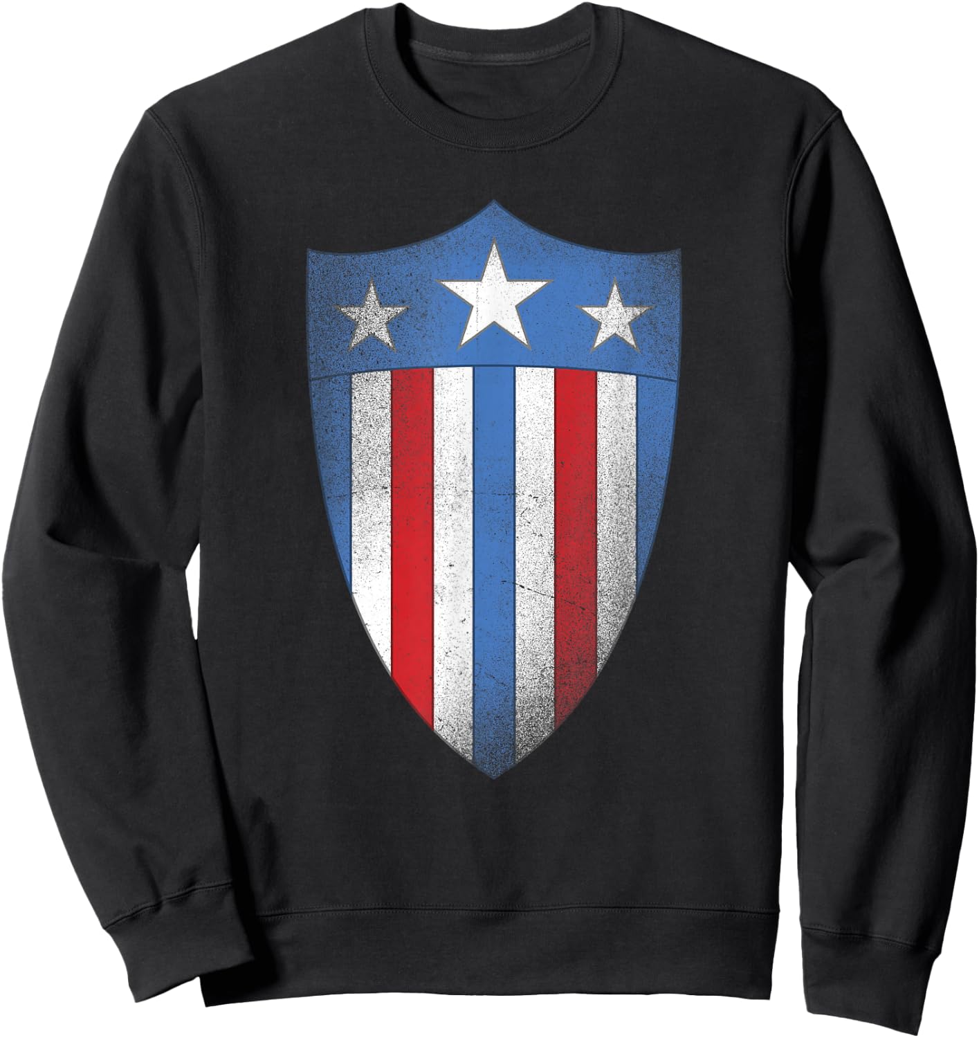 Marvel Captain America OG Distressed Shield Sweatshirt - Sweatshirt | Black