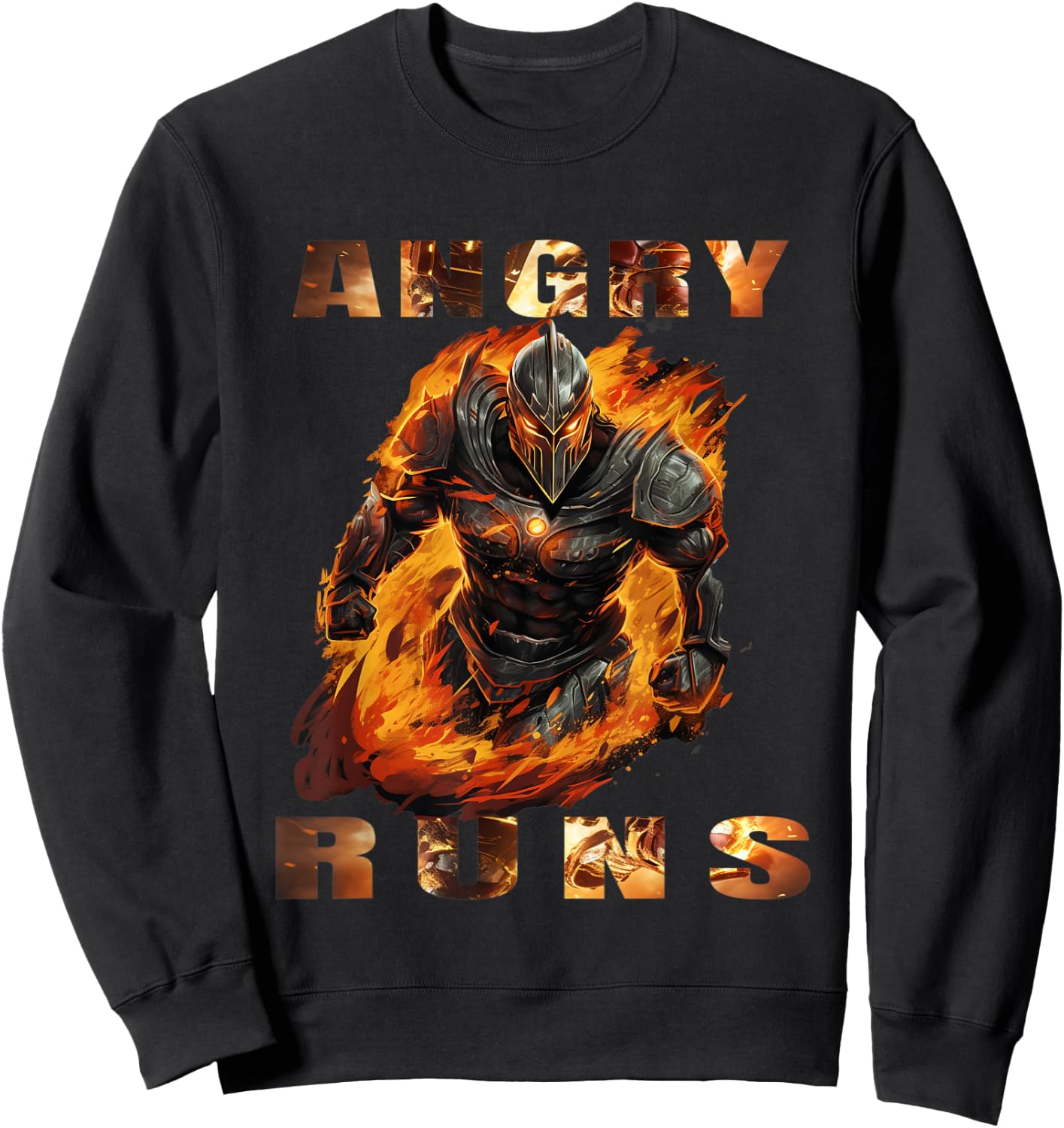 Angry Runs Good Morning Football Graphic Sweatshirt - Sweatshirt | Black
