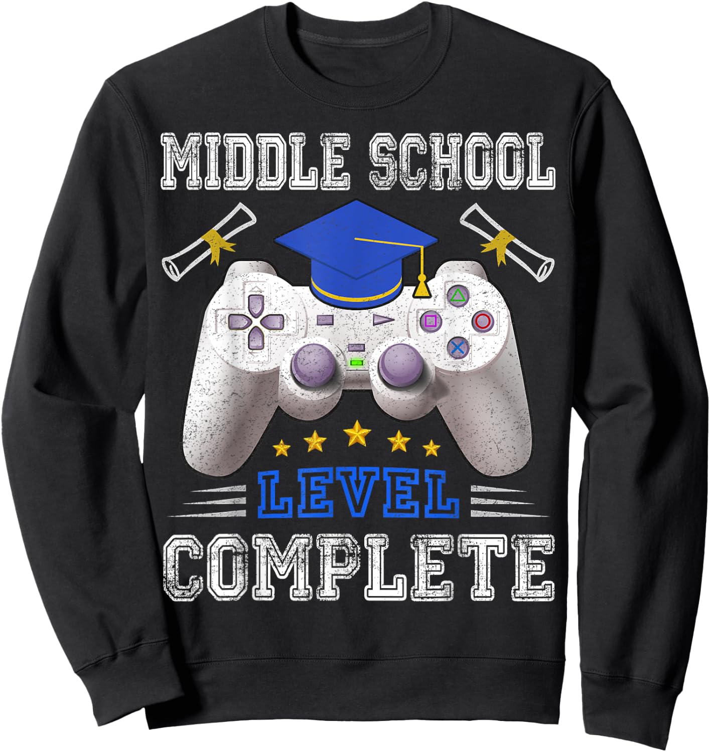Middle School Level Complete Class Of 2025 Graduation Sweatshirt - Sweatshirt | Black