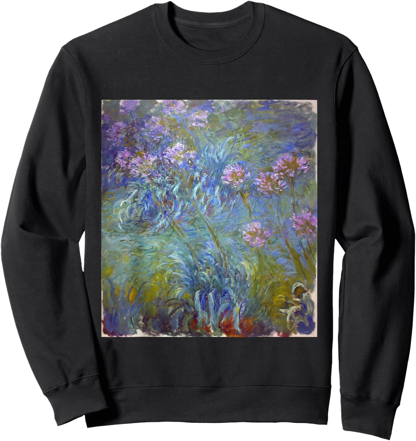 Monet's Agapanthus Sweatshirt - Sweatshirt | Black