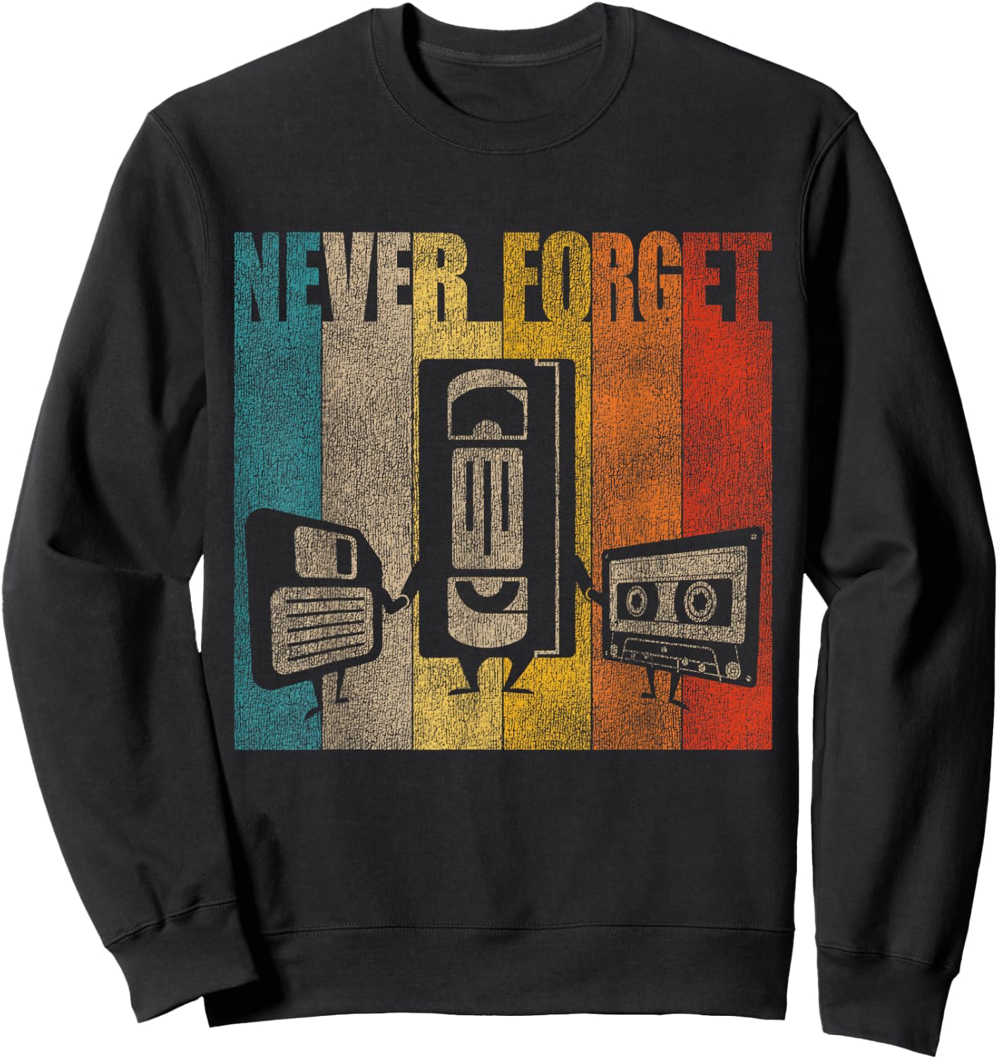 Lustig nie vergessen floppy disk VHS and cassettes Sweatshirt - Sweatshirt | Black