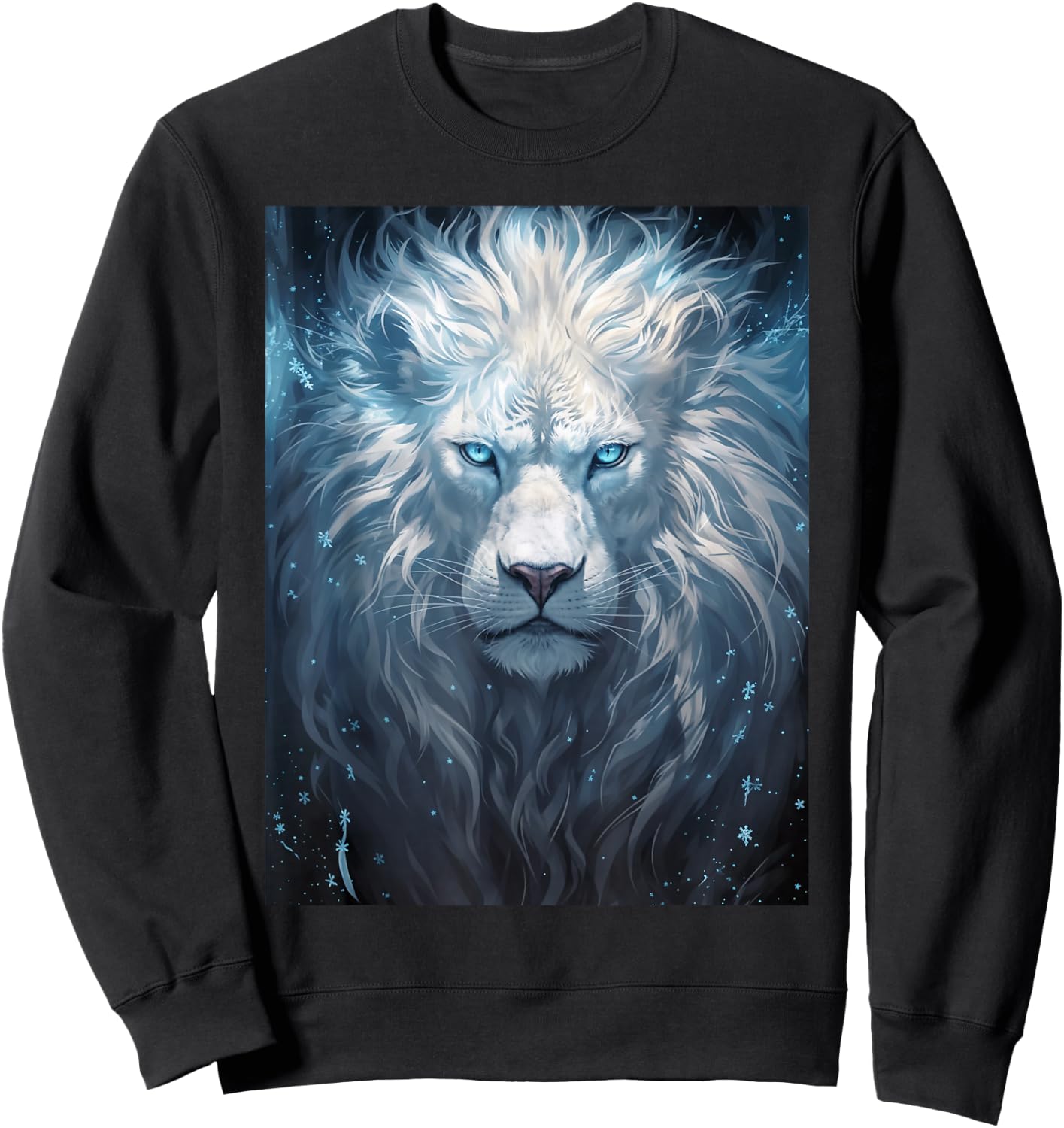 Spiritual White Lion Sweatshirt - Sweatshirt | Black