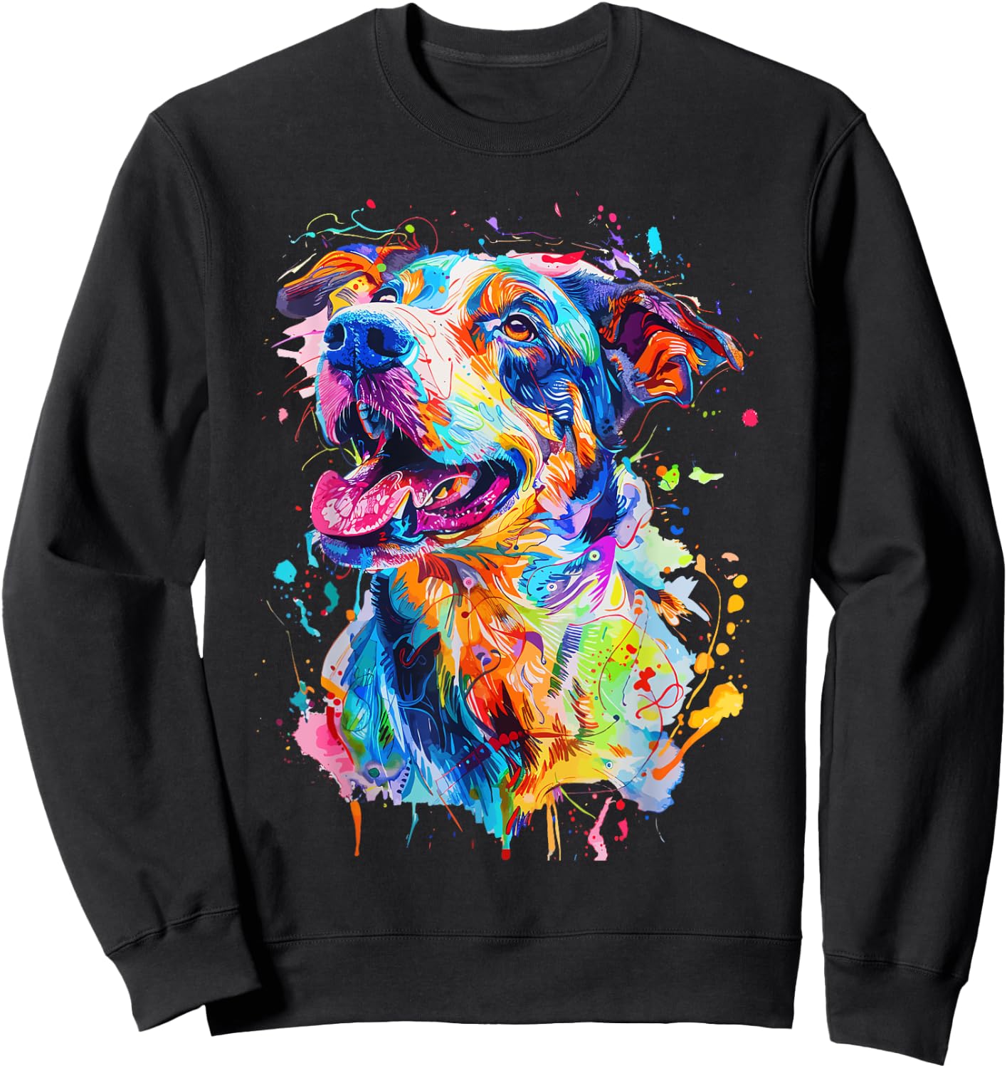 Catahoula Lovers Pop Art Colorful Catahoula Leopard Dog Women Girls Kids Sweatshirt - Sweatshirt | Black