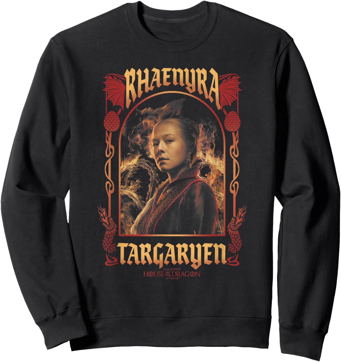 House of the Dragon Rhaenyra Targaryen Nouveau Portrait Sweatshirt - Sweatshirt | Black