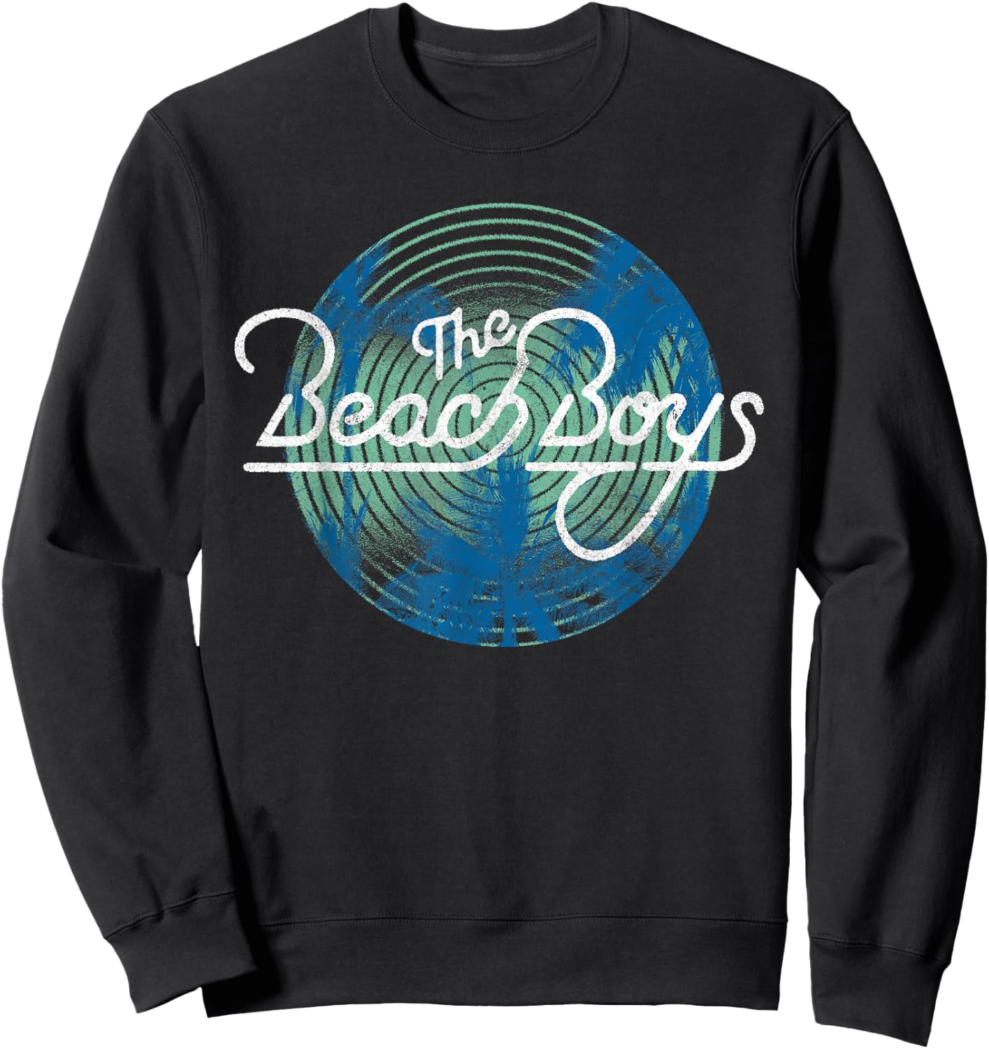 Beach Boys Circle Vibration Palm Trees Small Sweatshirt - Sweatshirt | Black
